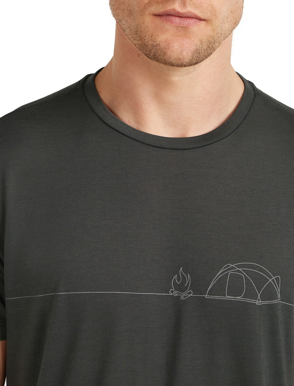 Koszulka m�ska Icebreaker MER CORE SINGLE LINE szara IB0A57GP0A1