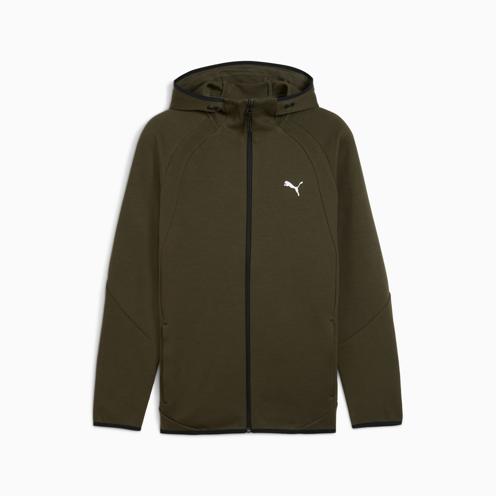 Bluza z kapturem mska Puma EVOSTRIPE FZ DK zielona 68823170
