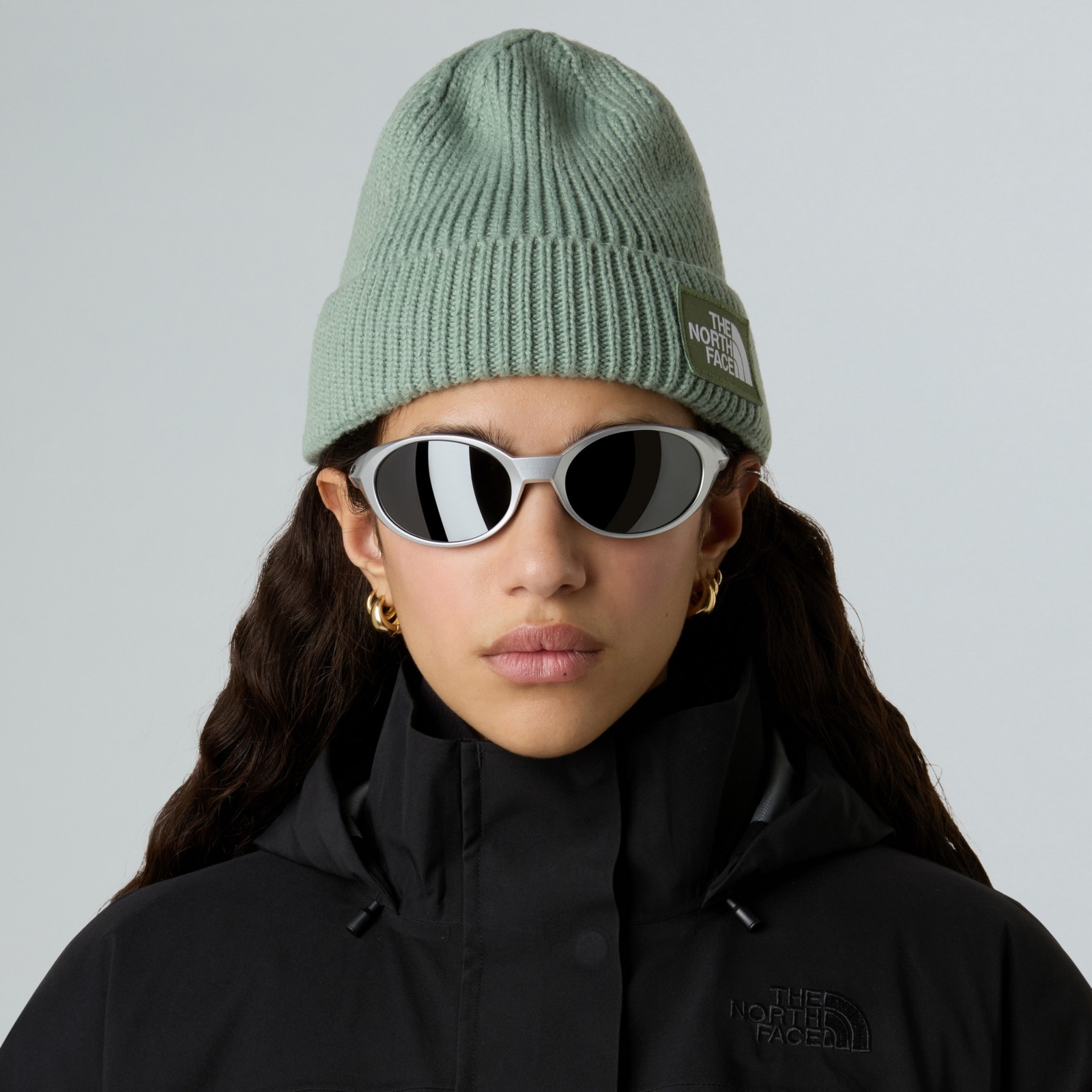 Czapka zimowa unisex The North Face LOGO BOX CUFFED zielona NF0A8CHED5M