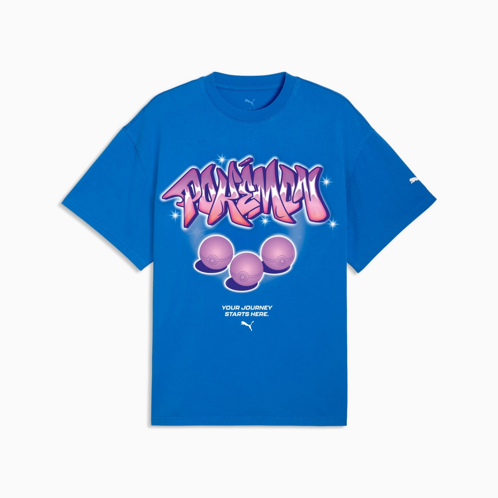 Koszulka m�ska Puma POKEMON X HOOPS I niebieska 63565501
