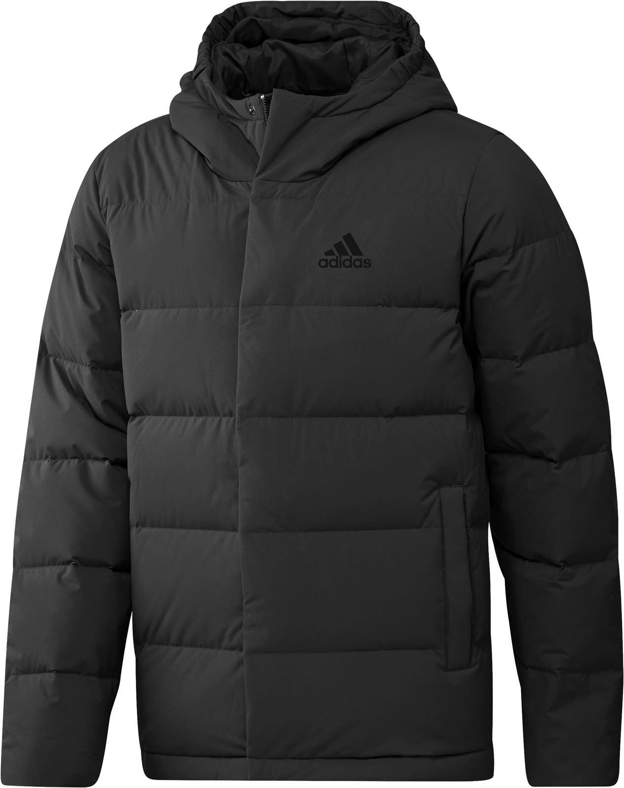 Kurtka z kapturem mska adidas HELIONIC DOWN czarna HN5640