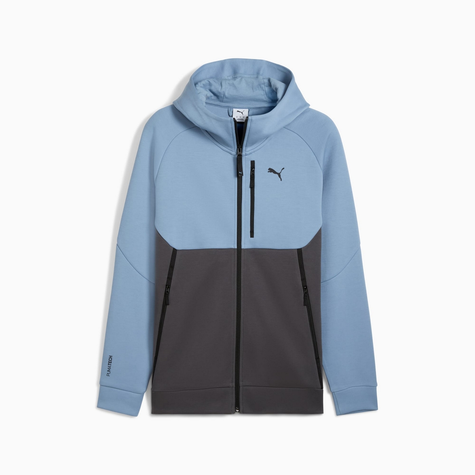 Bluza z kapturem mska Puma PUMATECH FULL-ZIP DK niebieska 62967434