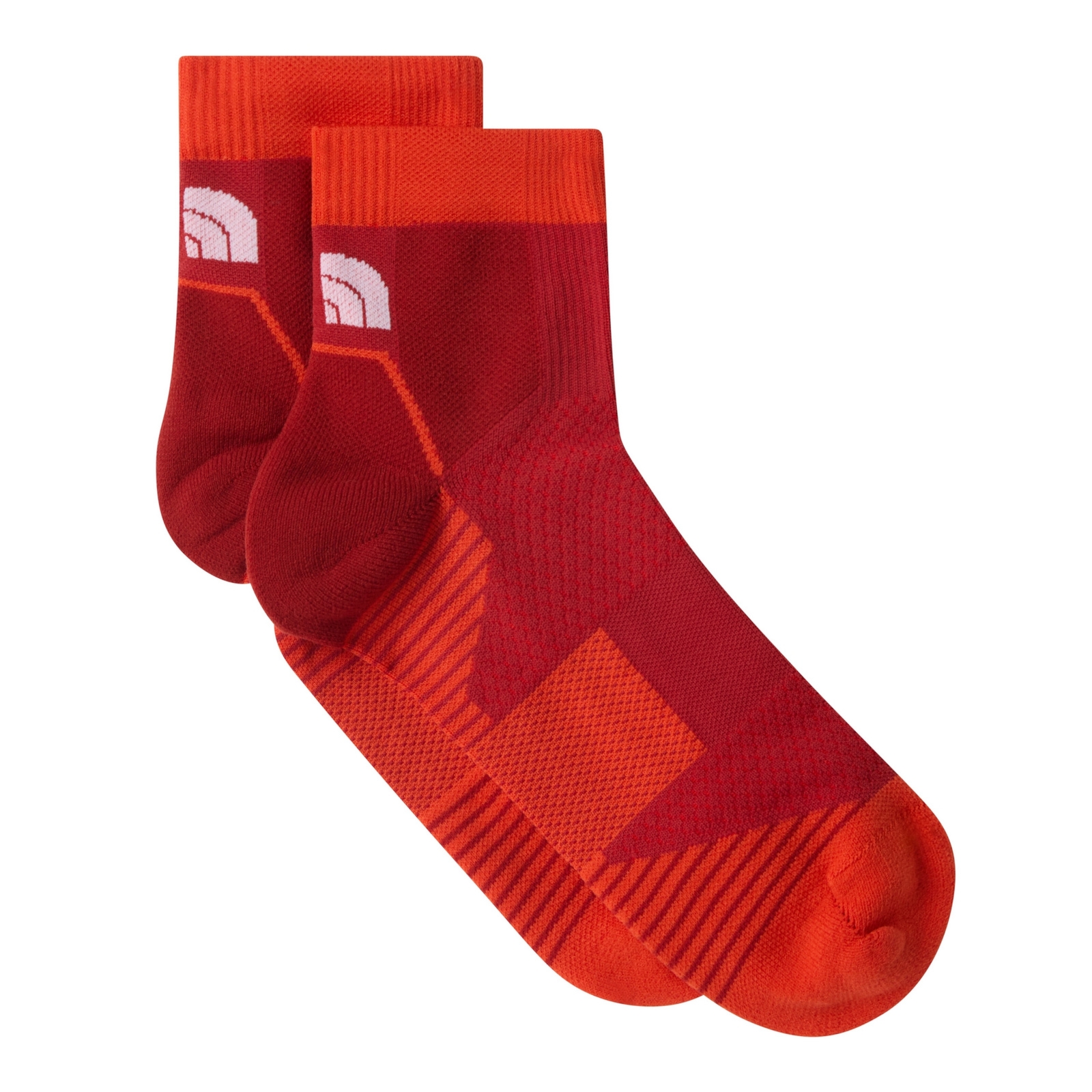 Skarpety do bieg�w trailowych unisex The North Face TRAIL RUN QUARTER czerwone NF0A882EM7P