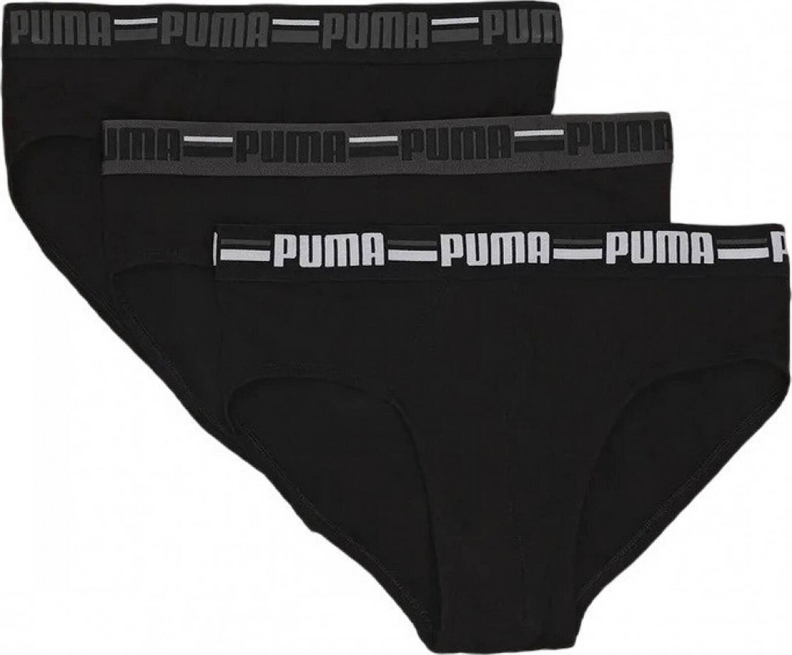 Slipy mskie Puma BASIC BRAND ELASTIC 3-PACK czarne 93545801