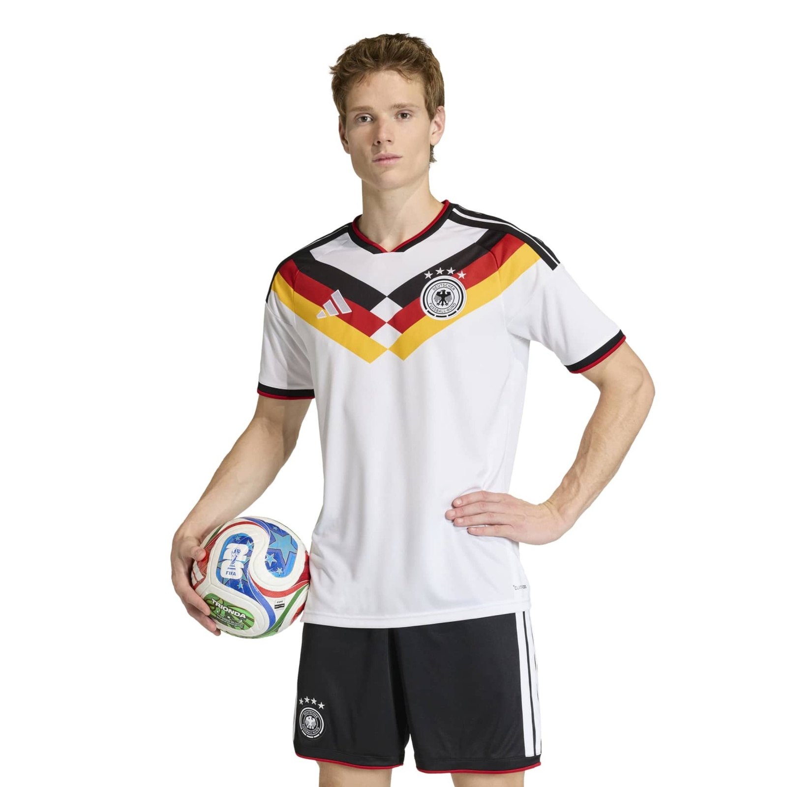 Koszulka pi�karska m�ska adidas GERMANY 26 HOME bia�a KD8363
