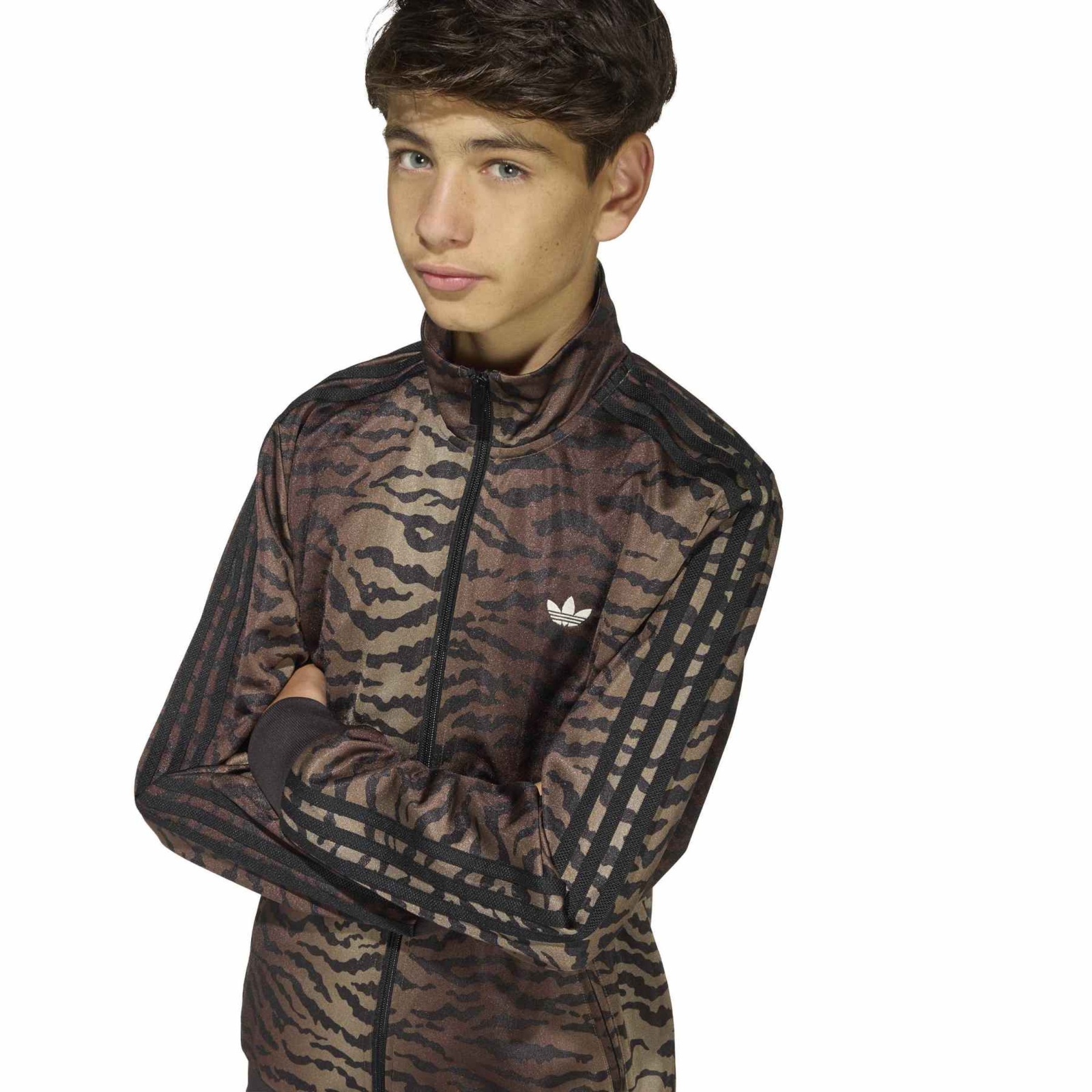 Bluza dresowa dzieci�ca adidas FIREBIRD br�zowa KD8283