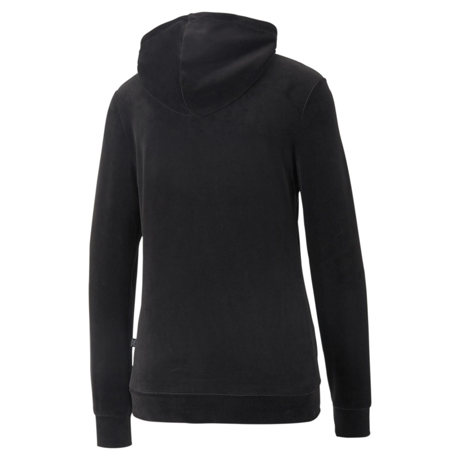 Bluza z kapturem damska Puma ESS+ Velour czarna 67000801