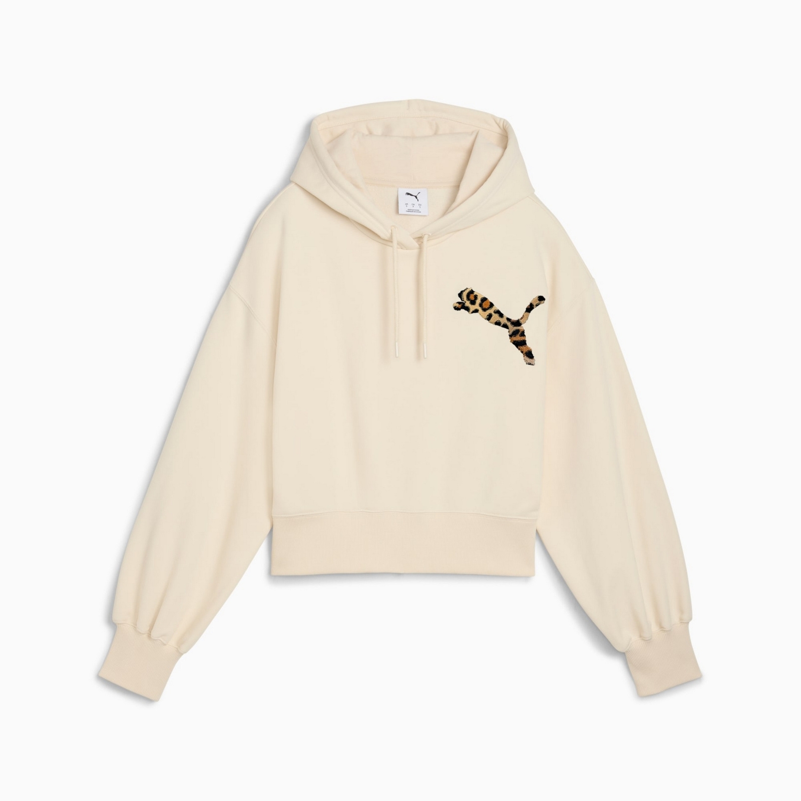 Bluza z kapturem damska Puma LEO LUXE RELAXED CROPPED TR be�owa 63233887