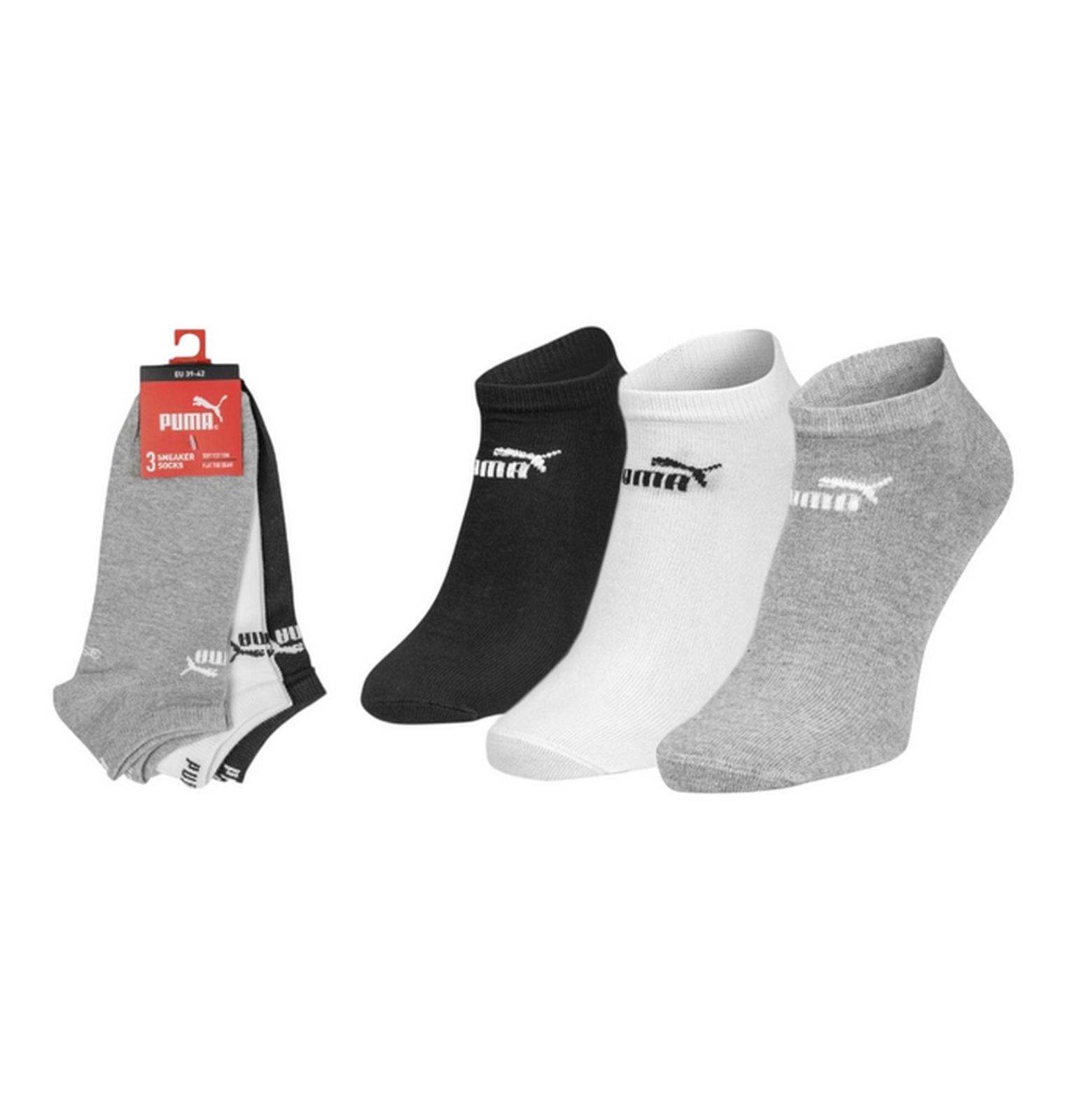 Skarpety unisex Puma ELEMENTS PLAIN SNEAKER 3-PACK wielokolorowe 94710907