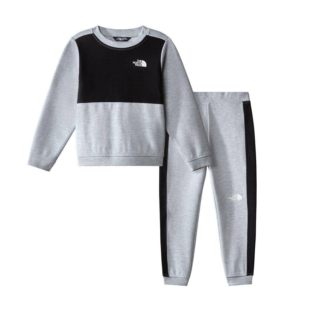 Komplet dziecicy bluza i spodnie dresowe The North Face TECH CREW szary NF0A84N3DYX