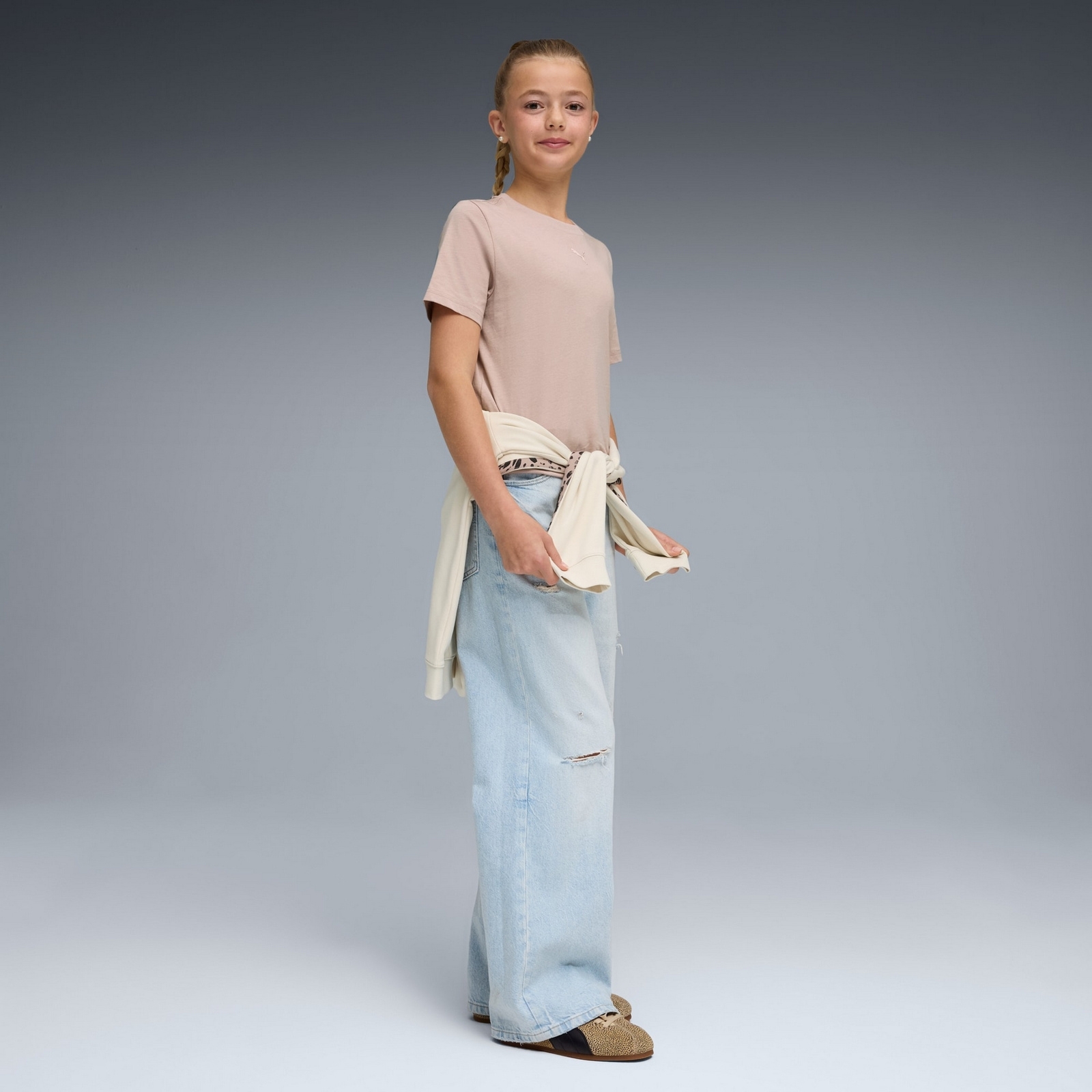 Koszulka dziewczęca Puma ESS CENTERED CAT LOGO różowa 69297289