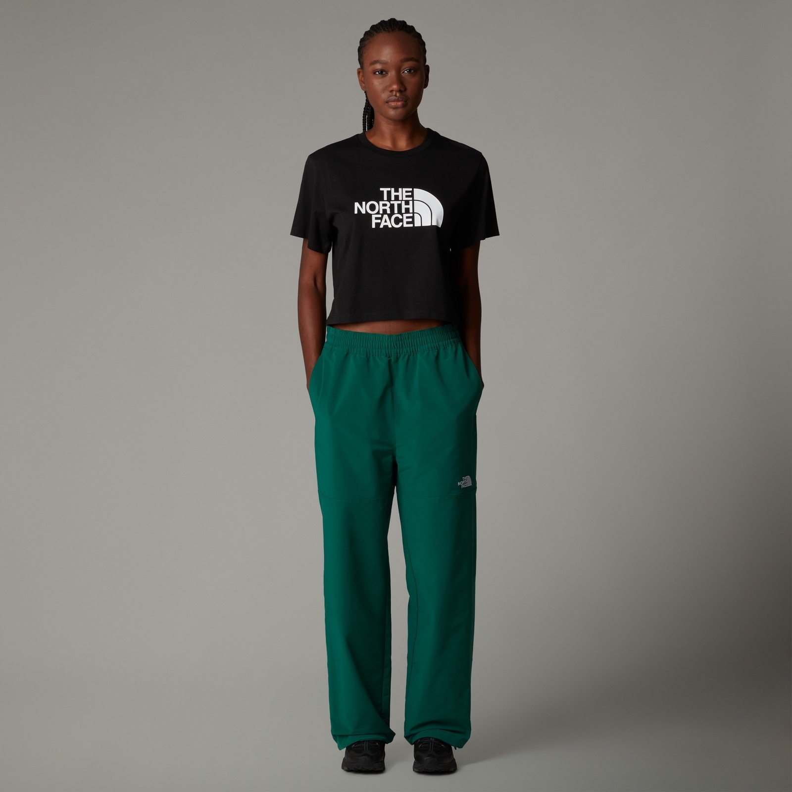 Crop top damski The North Face EASY czarny NF0A8A6HJK3