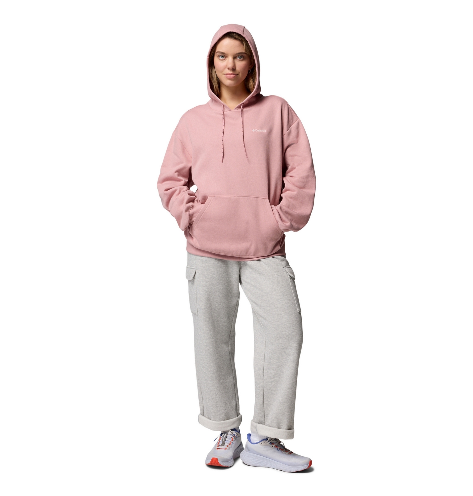 Bluza z kapturem damska Columbia ALDERMORE różowa 2123001659