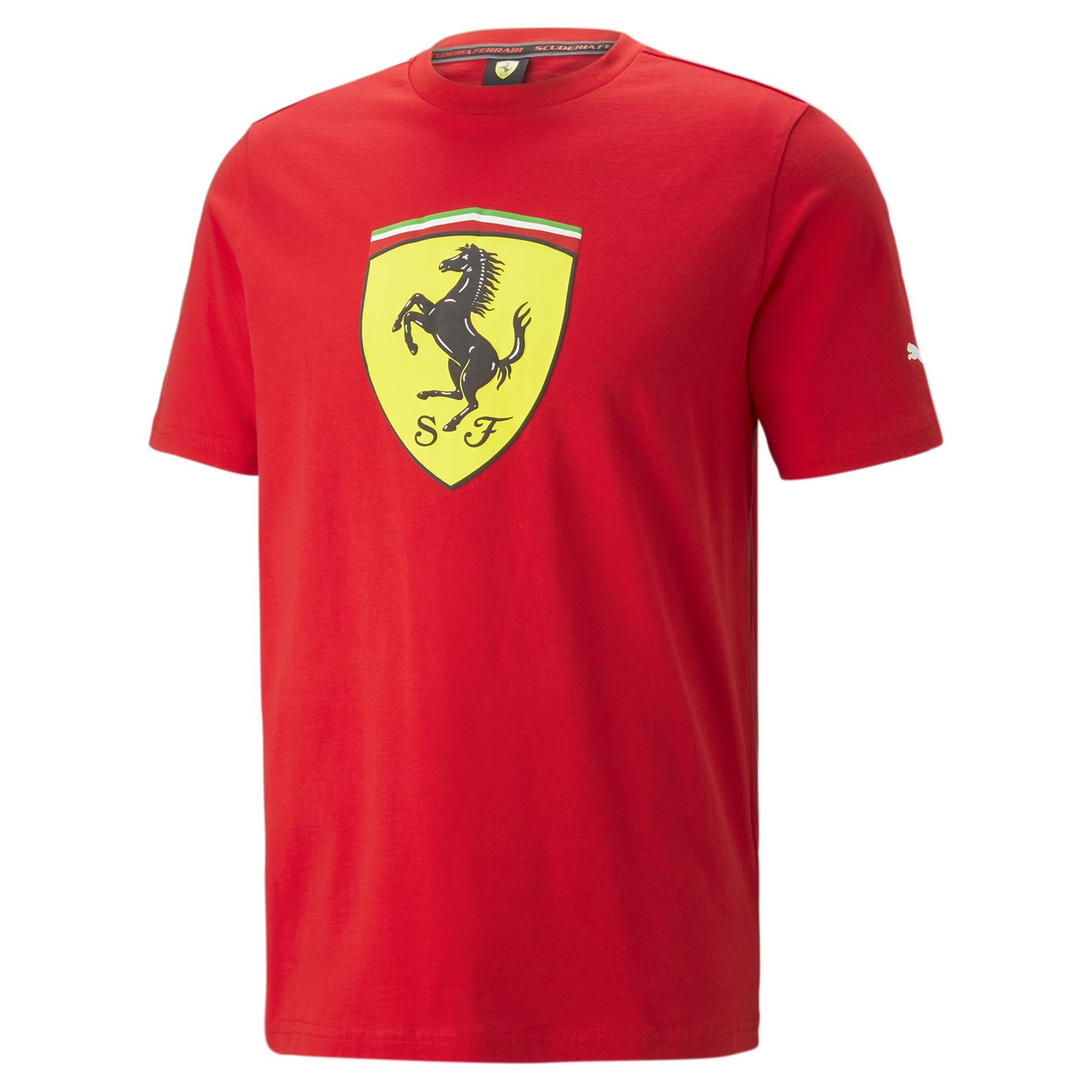 Koszulka mska Puma Ferrari Race Big Shield czerwona 53817502