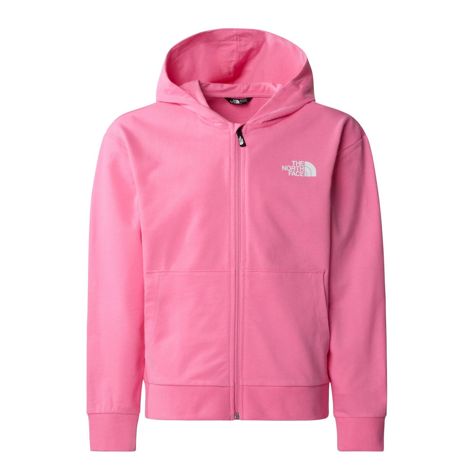 Bluza z kapturem dziewczca The North Face FZ OVERSIZE LIGHT rowa NF0A877QPIH