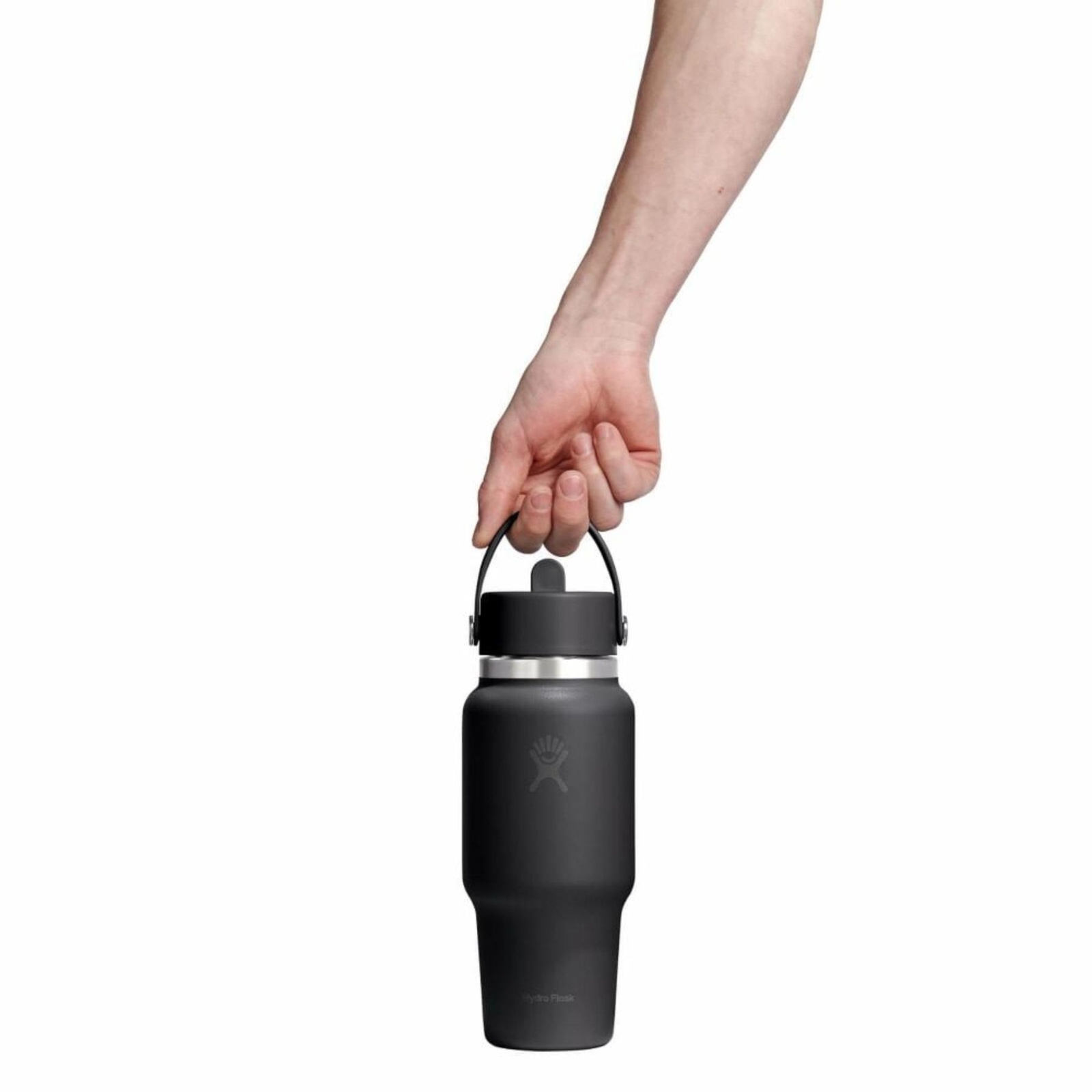 Butelka termiczna unisex Hydro Flask WIDE FLEX STRAW 710 ML czarna WT24CFS001