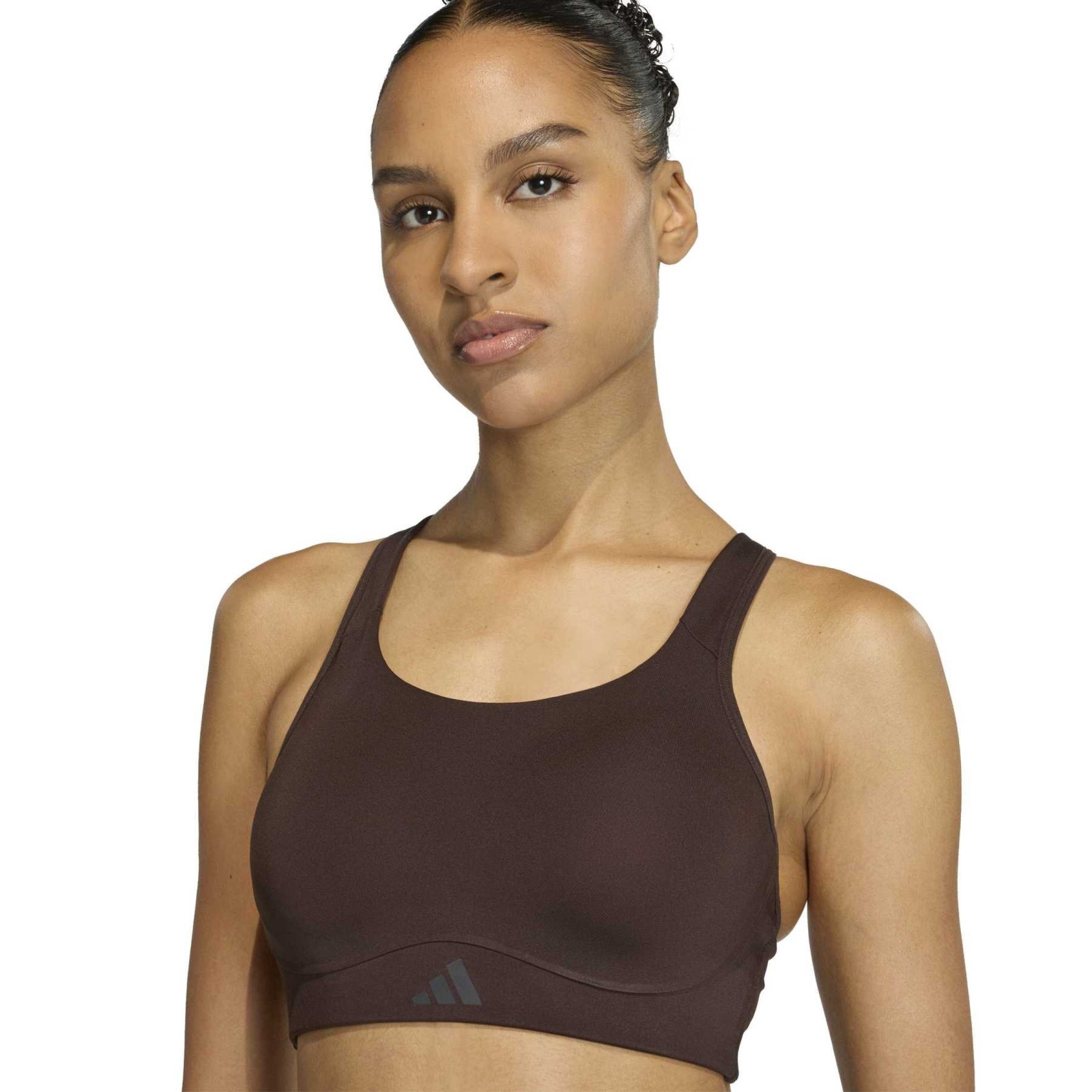 Stanik sportowy damski adidas OPTIME WORKOUT brązowy KA0067