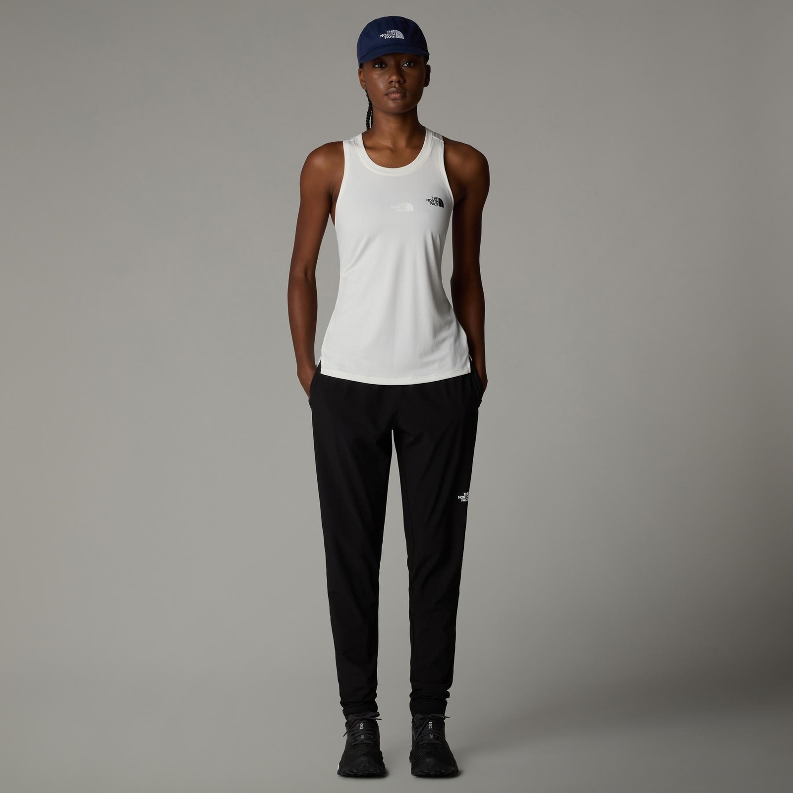 Tank top do biegania damski The North Face FLEX beżowy NF0A8BRTQLI
