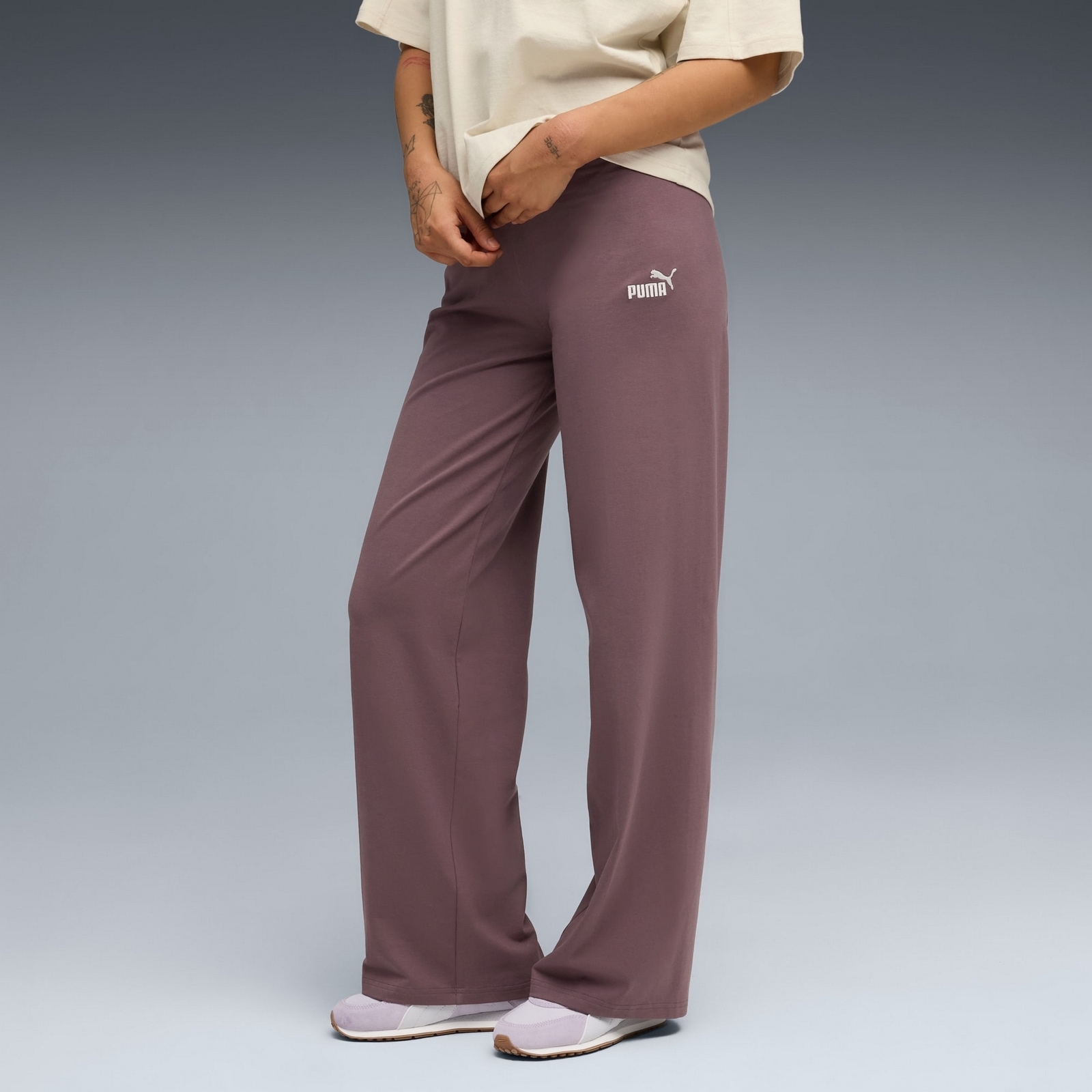 Spodnie dresowe damskie Puma ESS SMALL NO.1 LOGO HW fioletowe 68242988