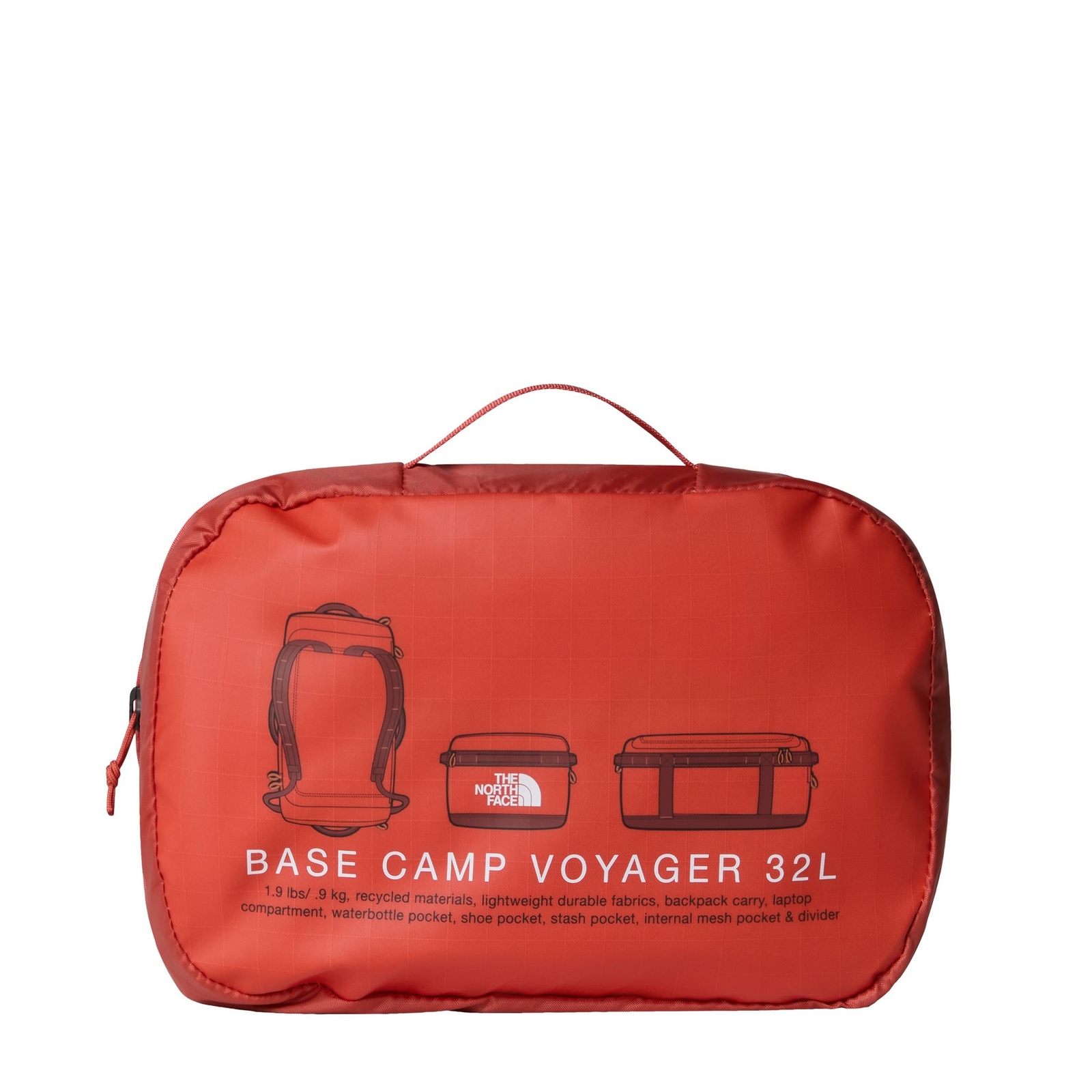 Torba podrna unisex The North Face BASE CAMP VOYAGER 32 L czerwona NF0A52RREED