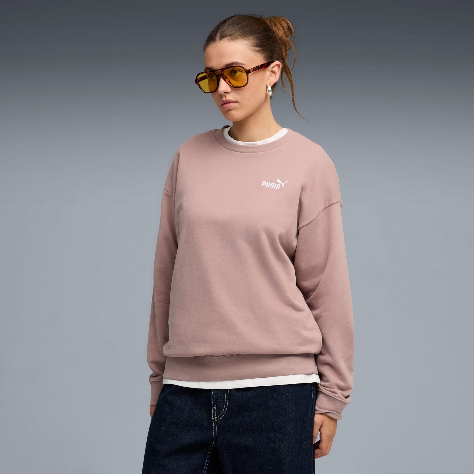Bluza damska Puma ESS SMALL NO. 1 LOGO RELAXED TR różowa 68497588