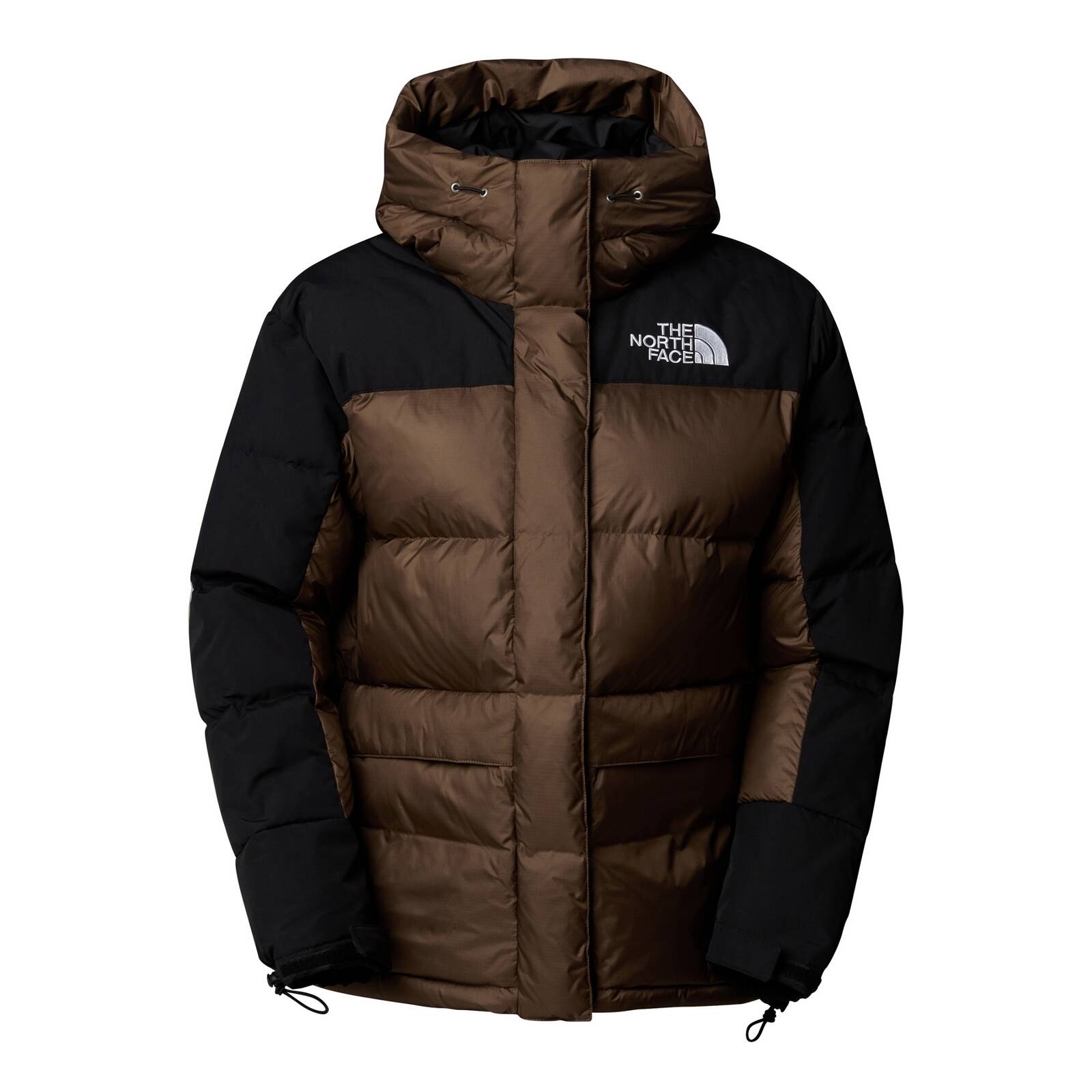 Kurtka z kapturem damska The North Face HMLYN DOWN brzowa NF0A4R2W5EX