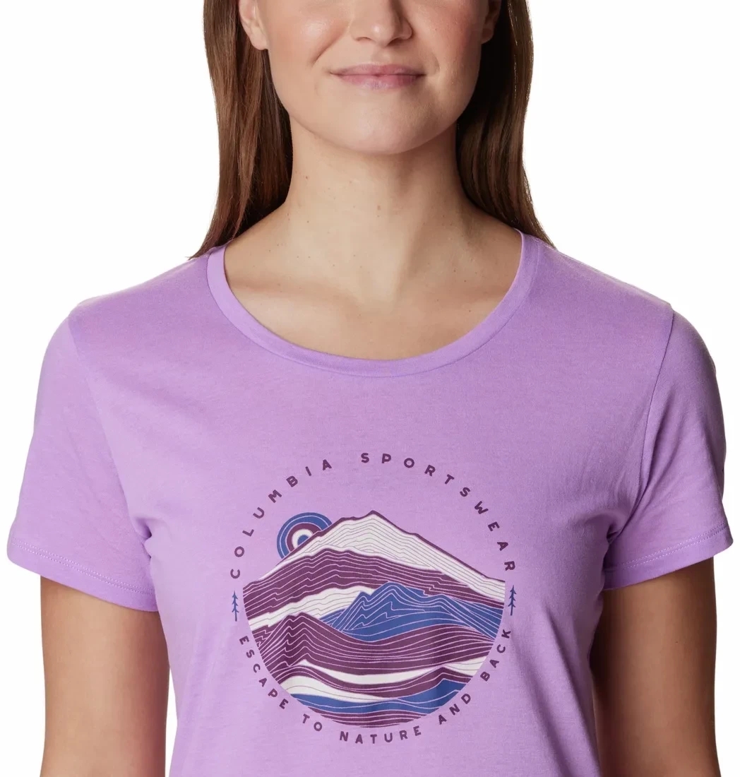 Koszulka Damska Columbia Daisy Days SS fioletowa 1934592514