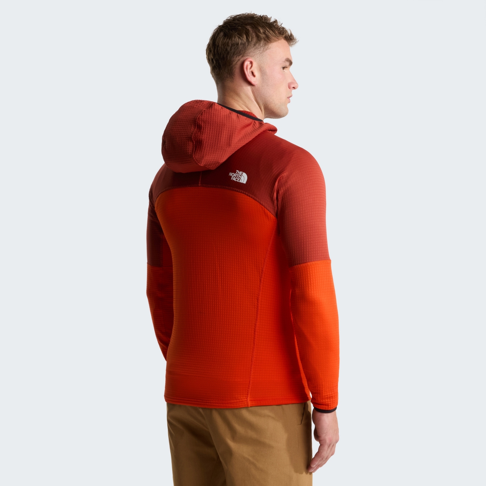 Bluza z kapturem m�ska The North Face POLARTEC POWERGRID STORMGAP pomara�czowa NF0A8G2WJY0