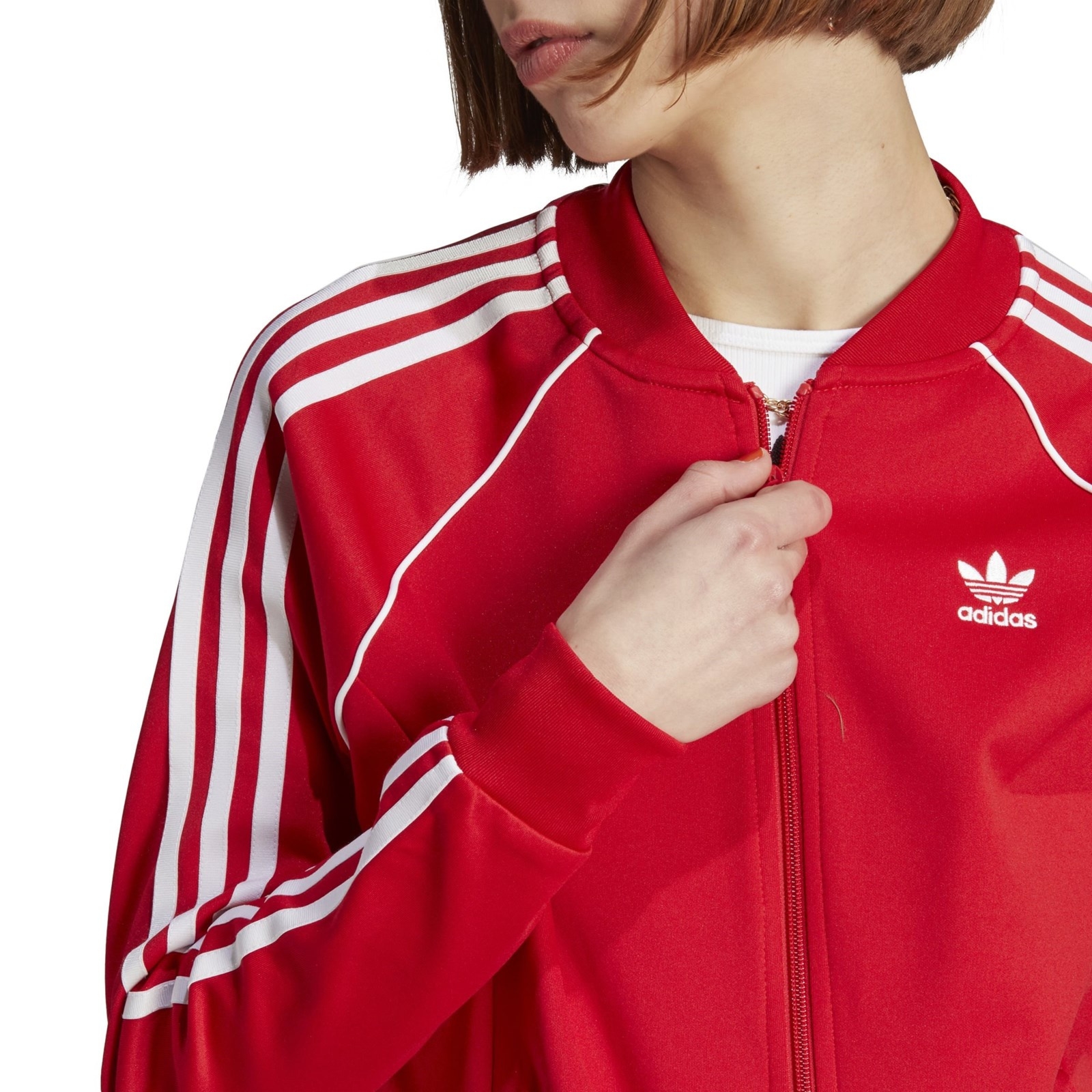 Bluza dresowa damska adidas ADICOLOR CLASSICS SST czerwona IK4032