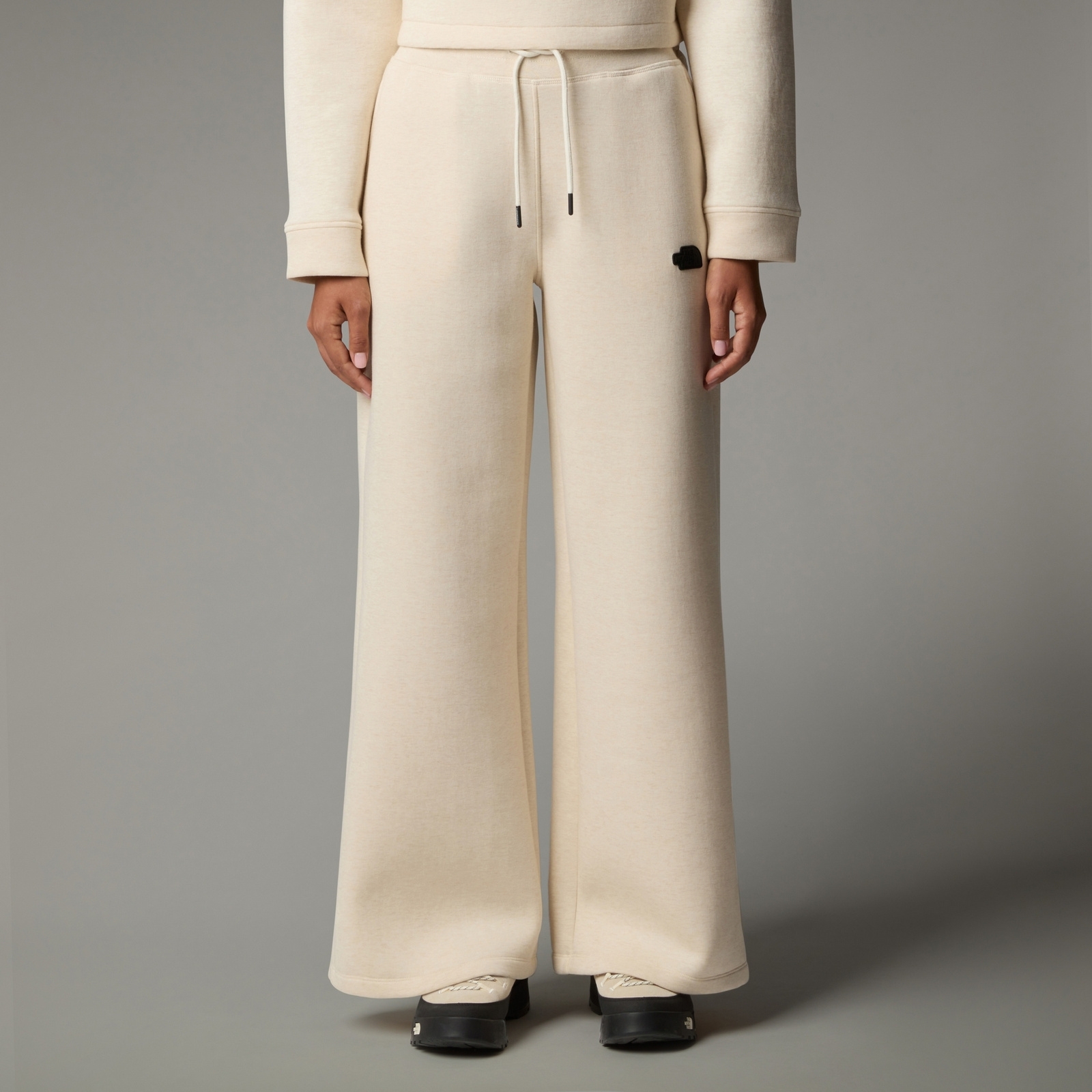Spodnie dresowe damskie The North Face WIDE LEG beżowe NF0A8C25QMO