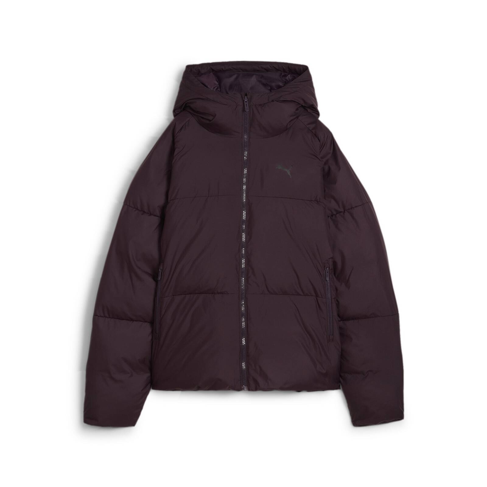 Kurtka z kapturem damska Puma POLY PUFFER fioletowa 62648944