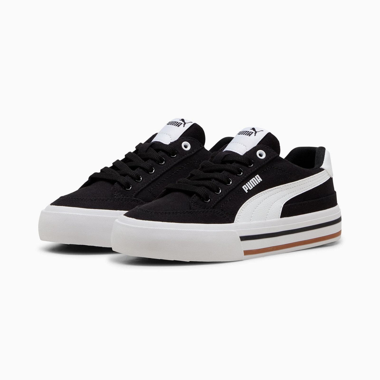 Buty sportowe dziecice Puma COURT CLASSIC VULC FS JR czarne 39655803
