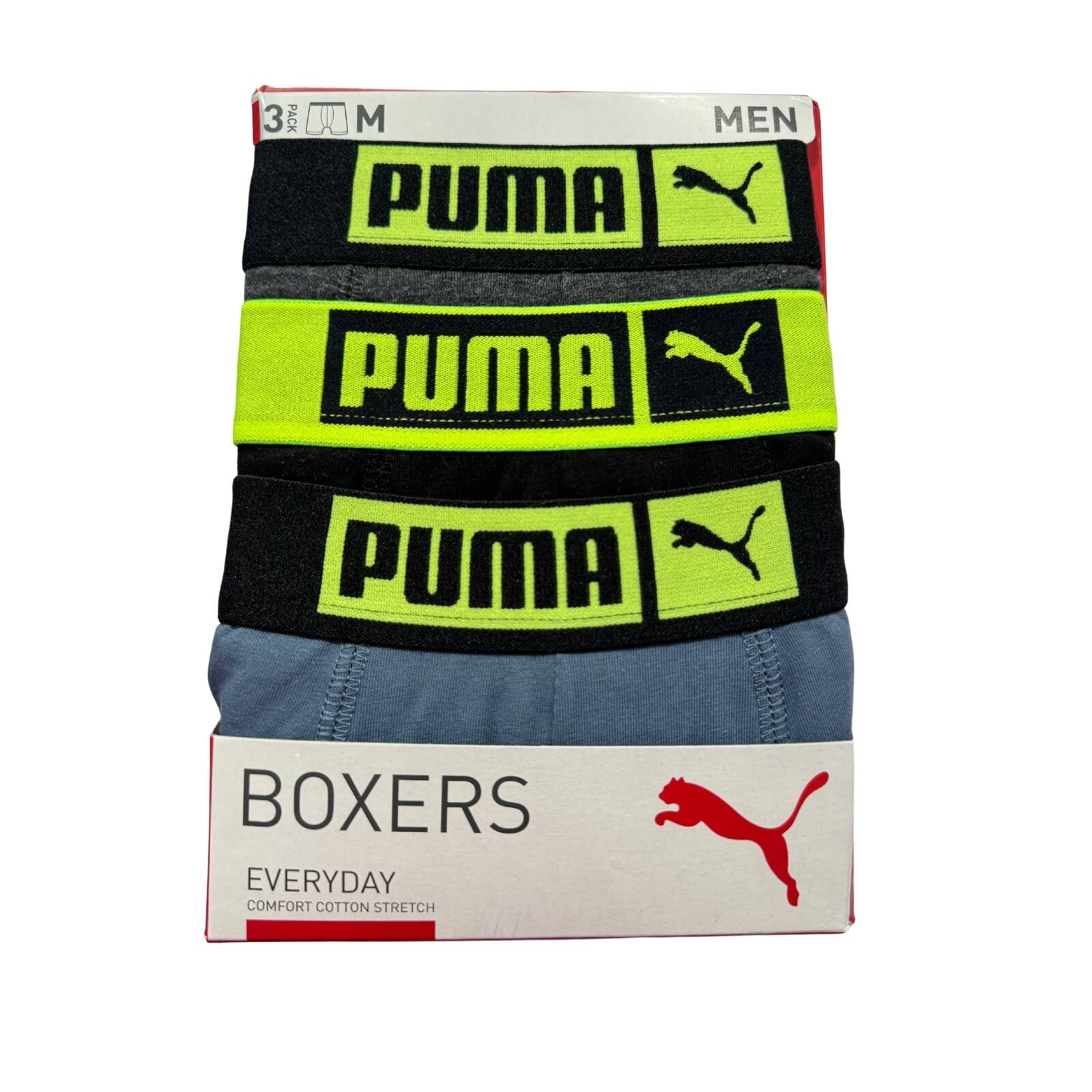 Bokserki mskie Puma BASIC PLACED LOGO ELASTIC 3-PACK wielokolorowe 93554806