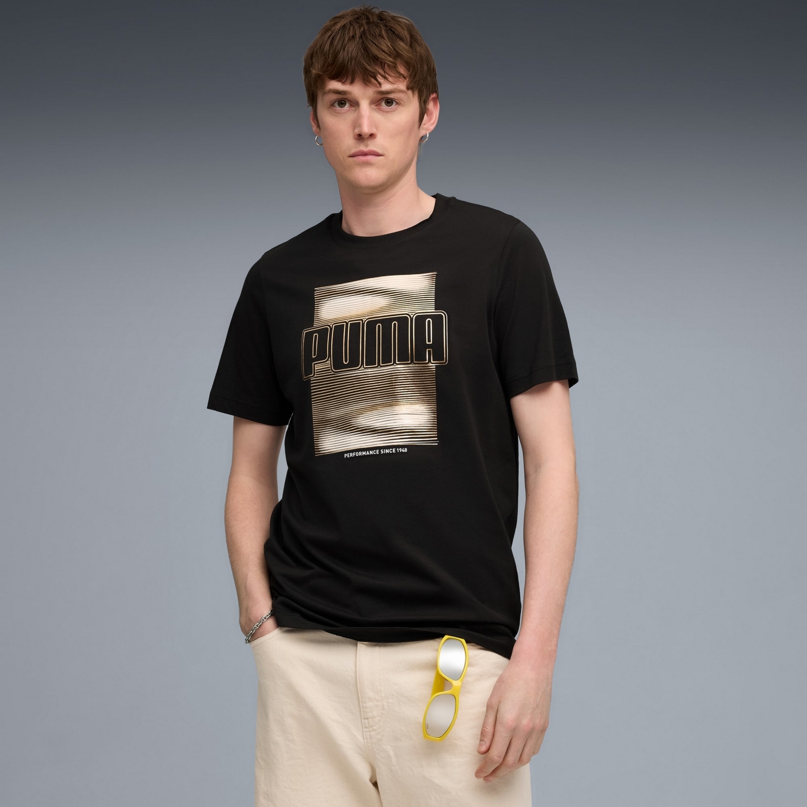 Koszulka m�ska Puma GRAPHIC FOIL czarna 68804001