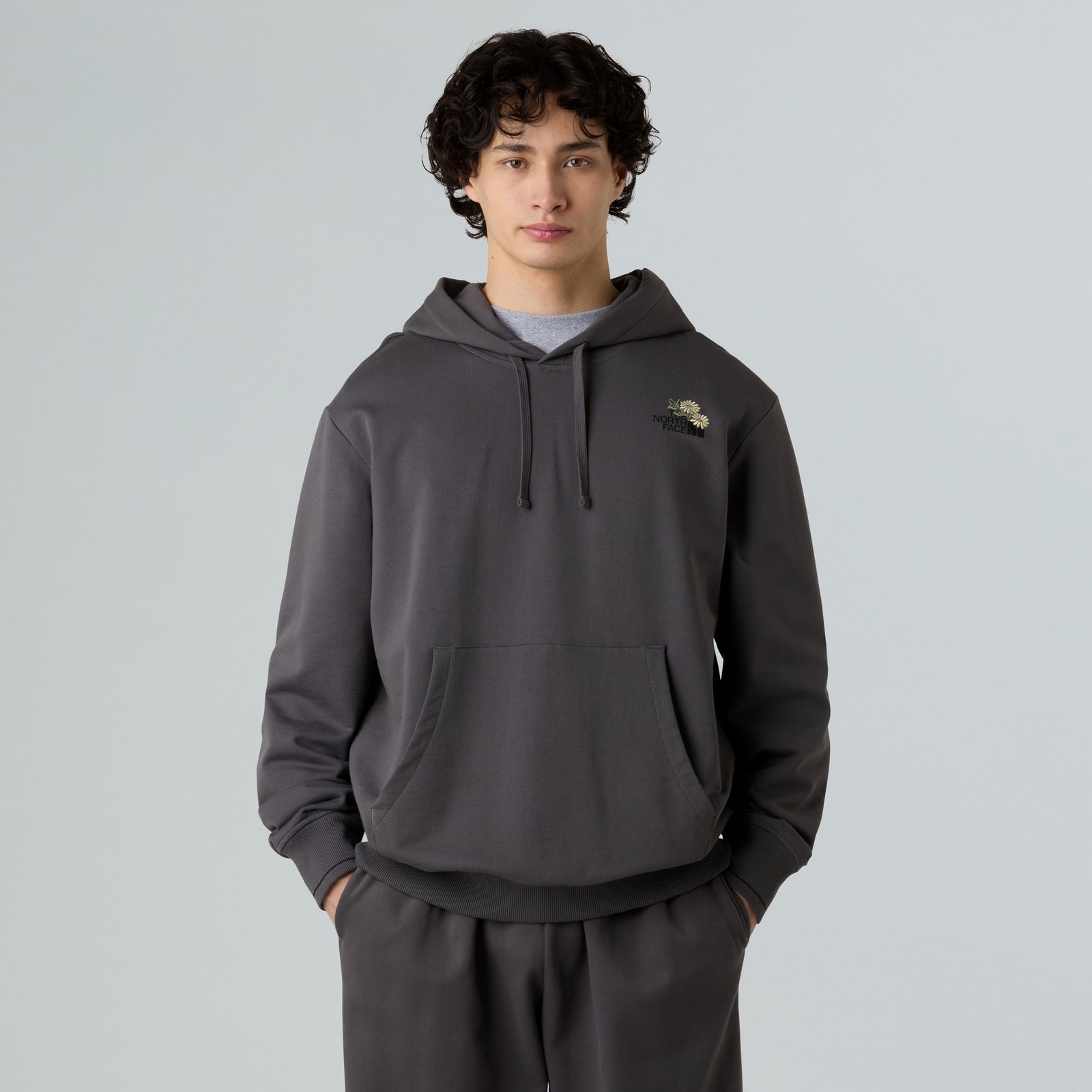 Bluza z kapturem unisex The North Face FLOWER DOME RELAXED szara NF0A8EGZRHI
