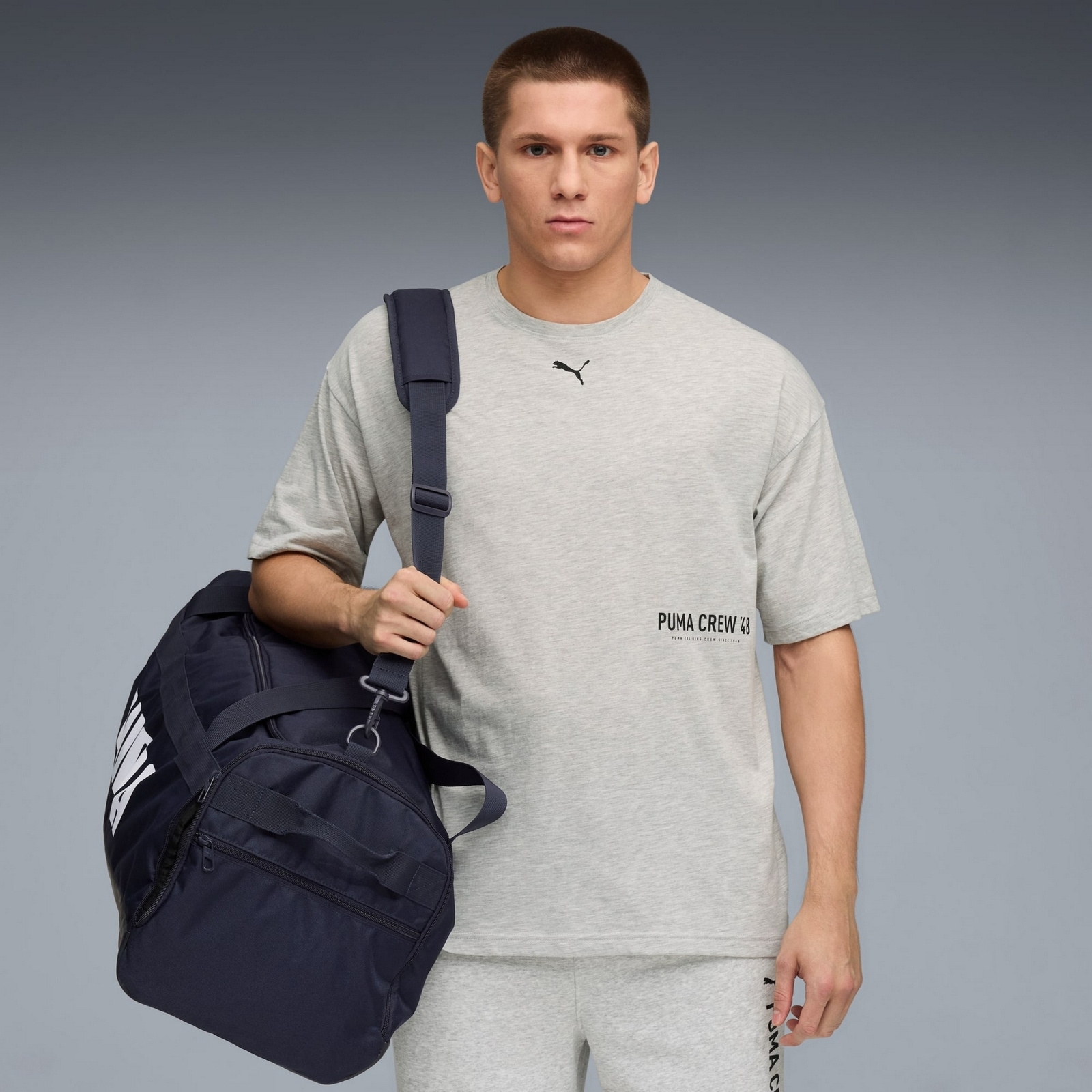 Koszulka m�ska Puma GRAPHIC OVERSIZE szara 52762604