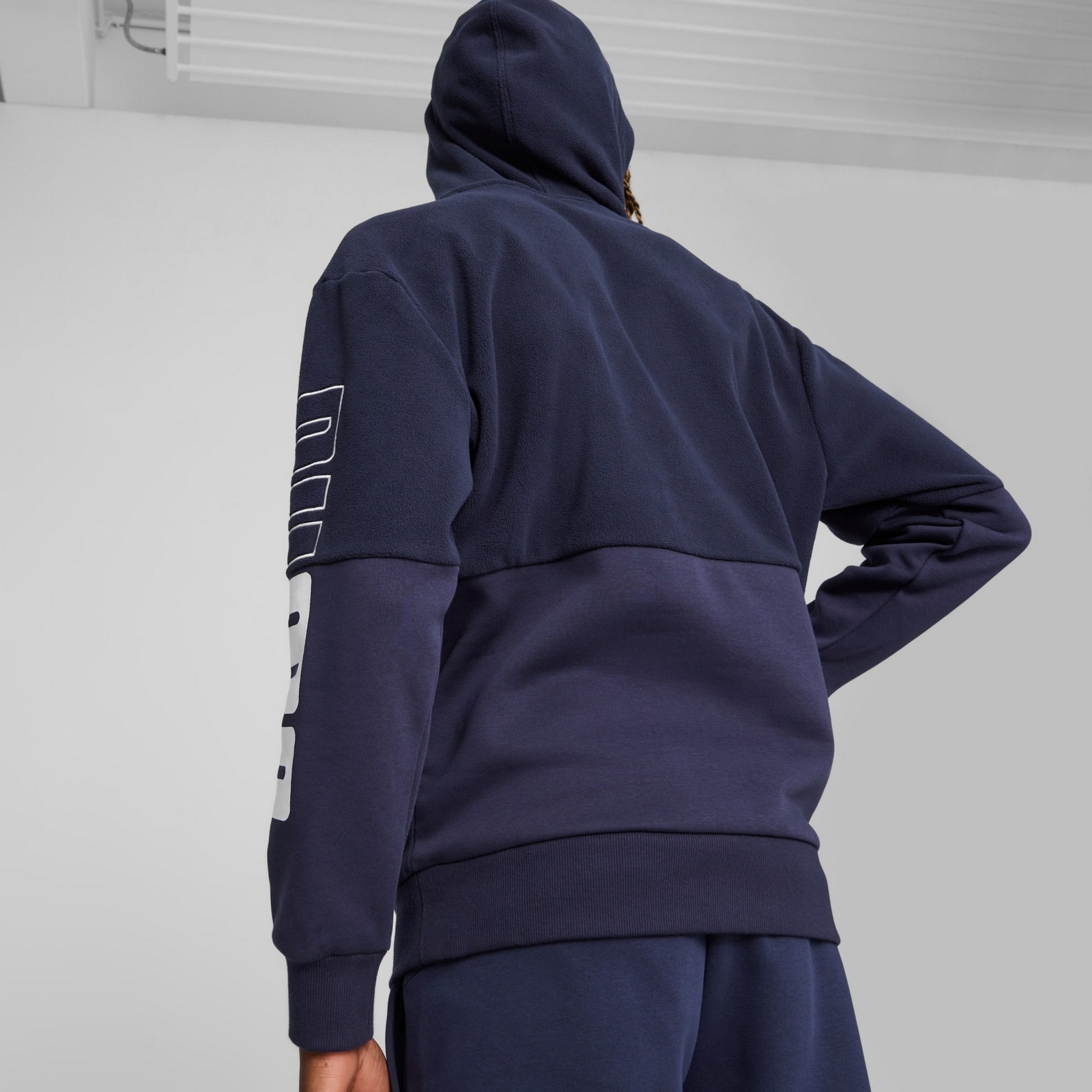 Bluza z kapturem męska Puma POWER WINTERIZED FL granatowa 67591306