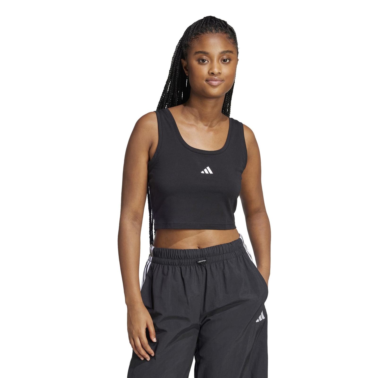 Top sportowy damski adidas ESSENTIALS SMALL LOGO czarny JE1321