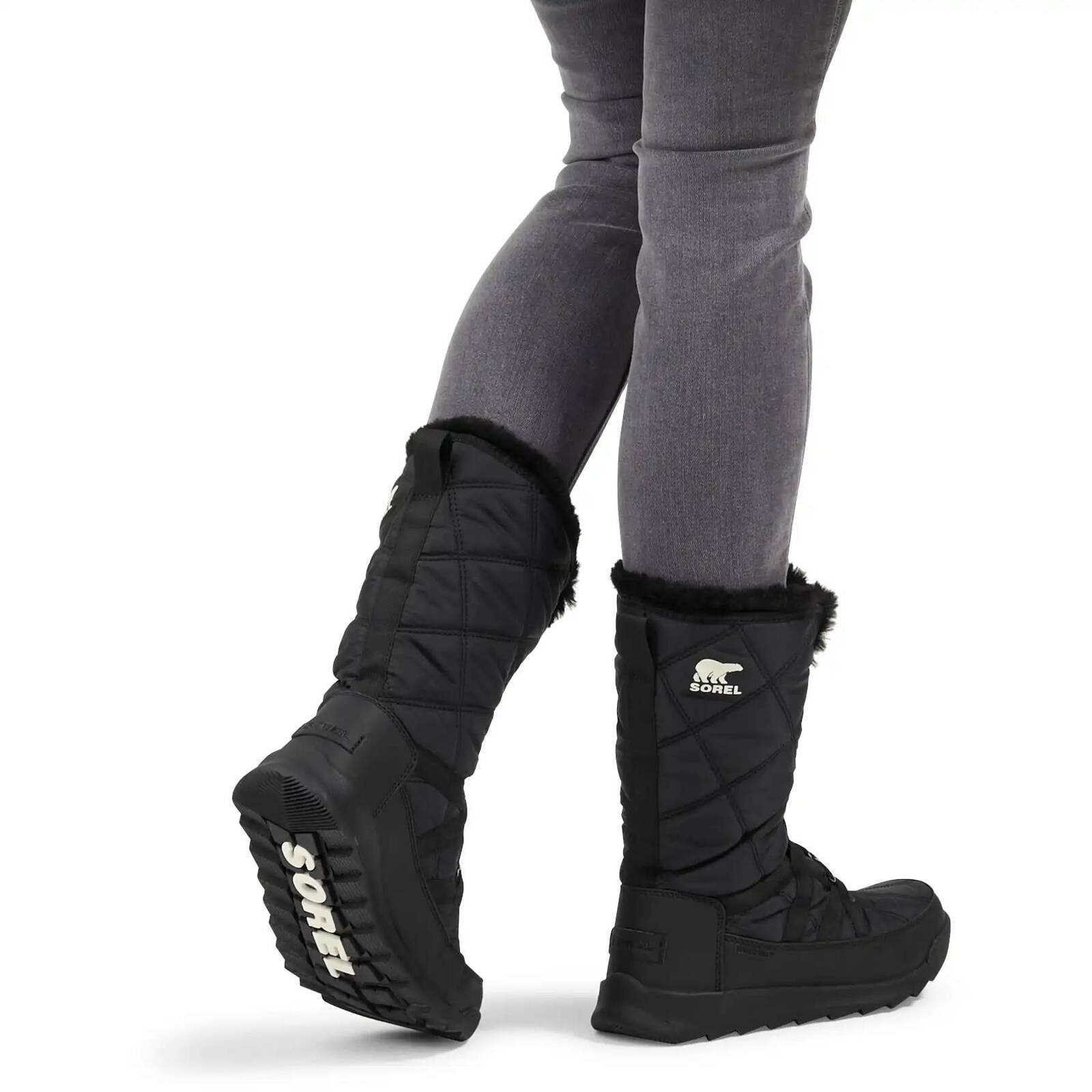 Buty zimowe damskie Sorel WHITNEY II TALL LACE WP czarne 1916851010