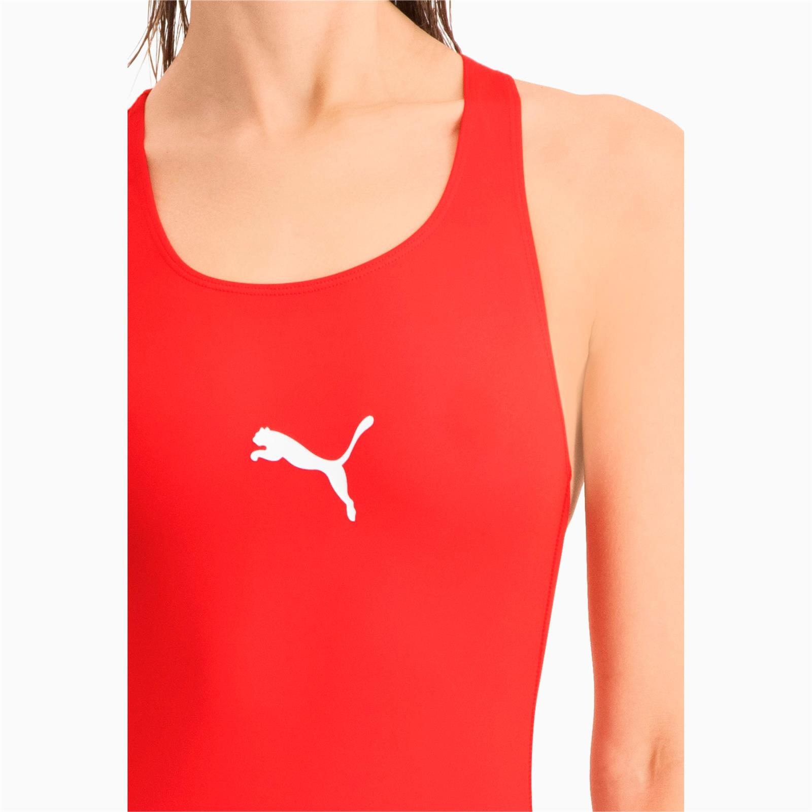 Kostium kpielowy damski Puma SWIM czerwony 90768102