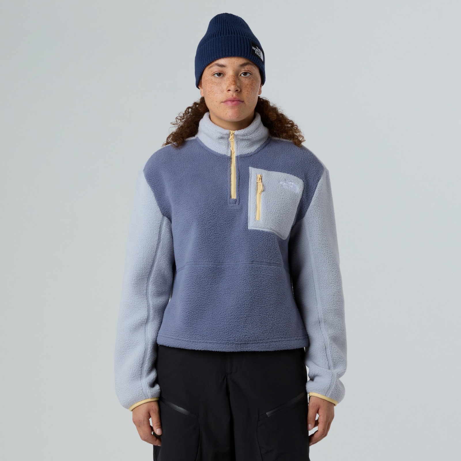 Polar damski The North Face YUMIORI 1/4 ZIP niebieski NF0A8E89EUO