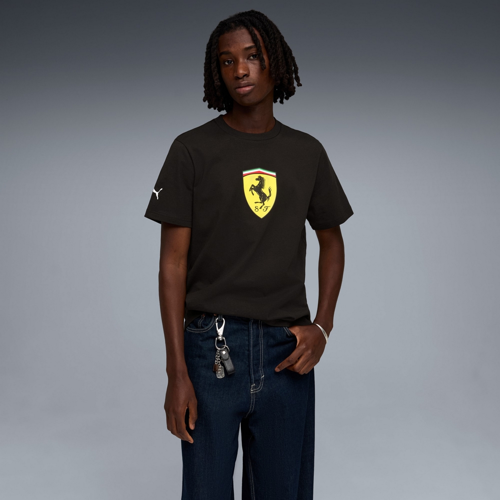 Koszulka m�ska Puma FERRARI COLORED SHIELD czarna 63531001