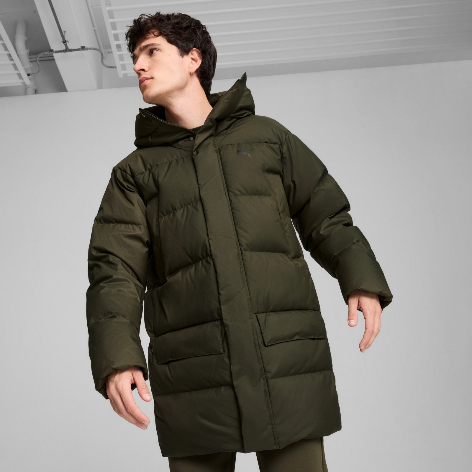 Kurtka z kapturem m�ska Puma PROTECTIVE DOWN PARKA zielona 62646670