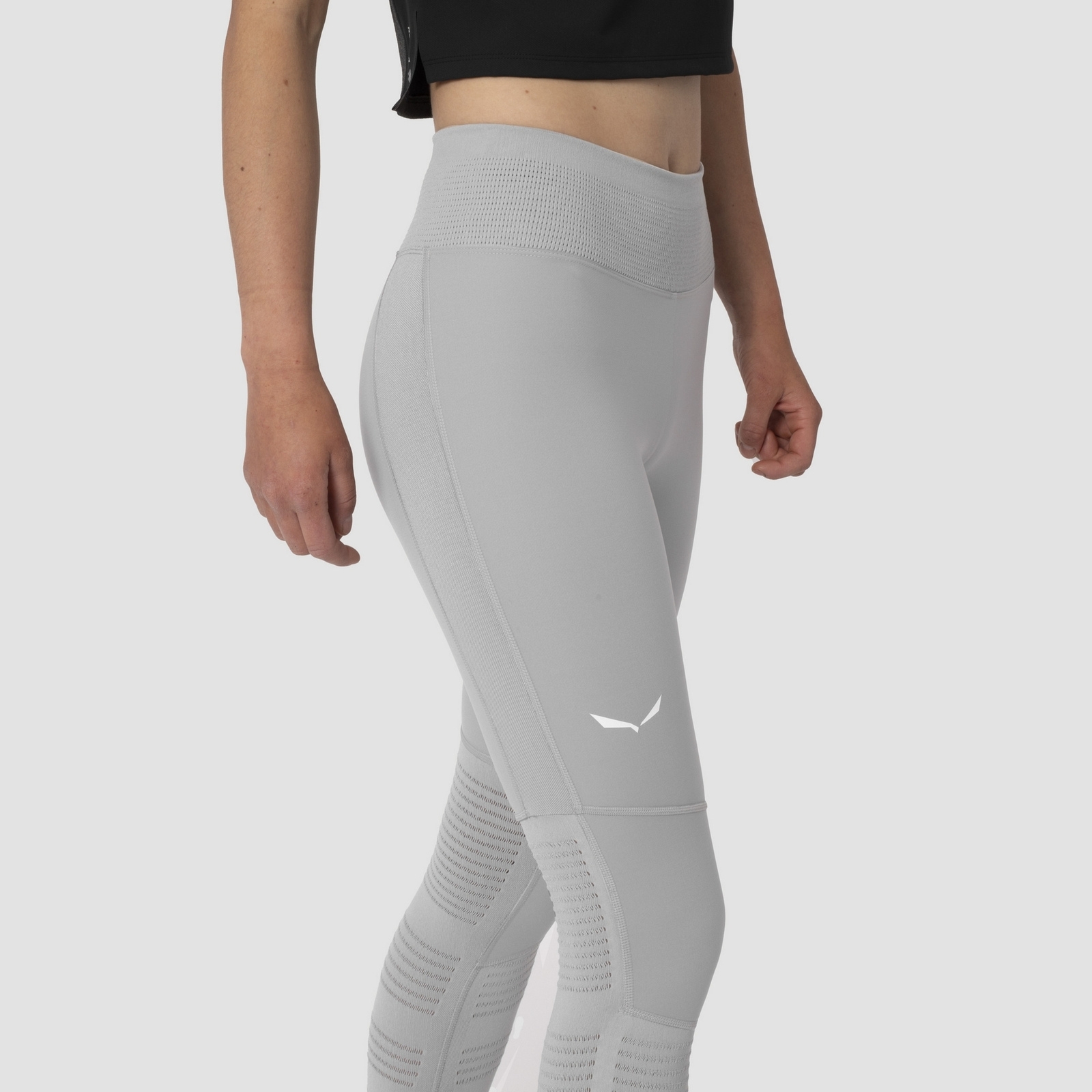 Legginsy trekkingowe damskie Salewa PEDROC DRY szare 00-0000028323_0540
