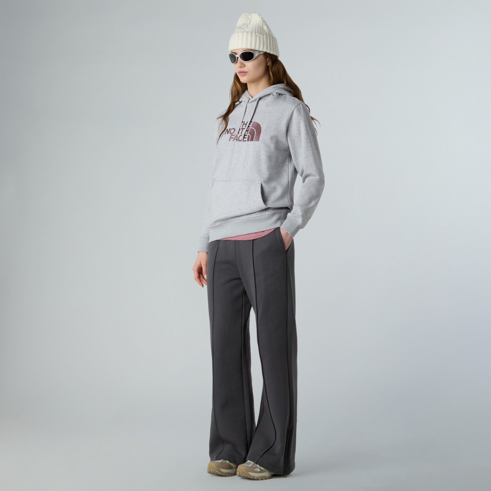 Bluza z kapturem damska The North Face DREW PEAK szara NF0A89EHFB3