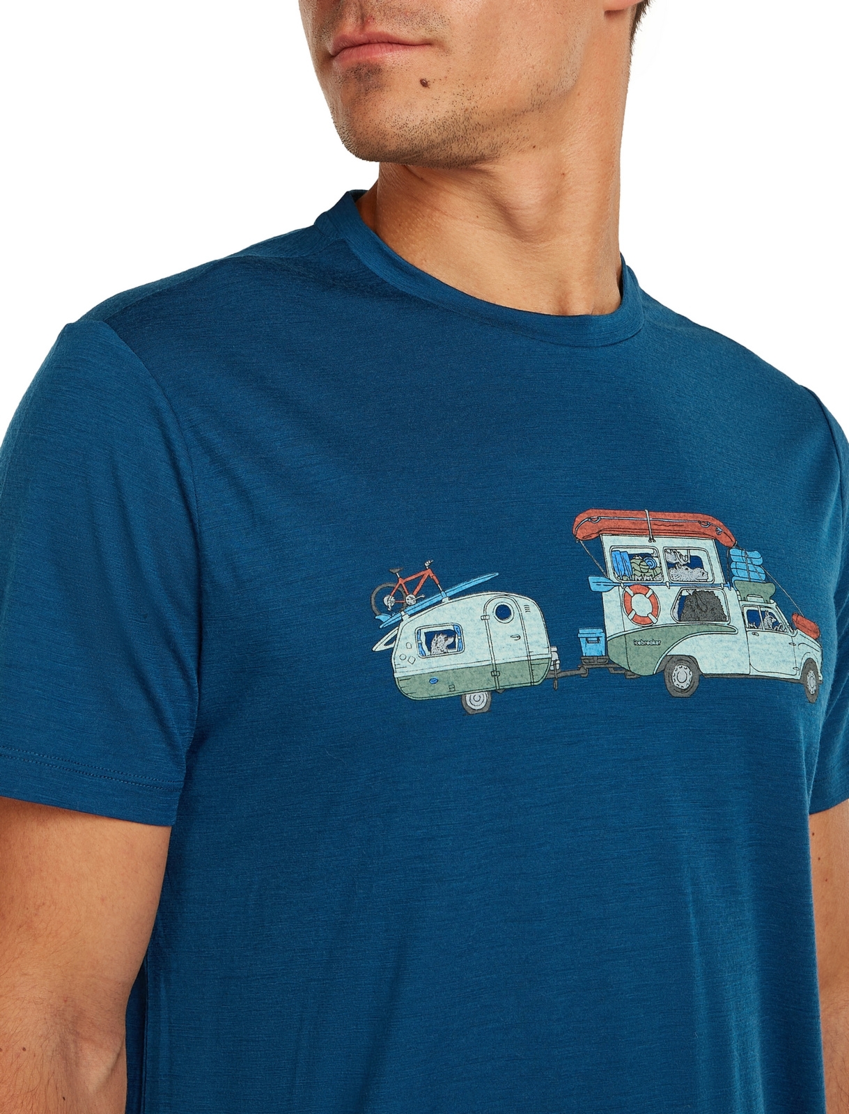 Koszulka m�ska Icebreaker MER 150 TECH LITE niebieska IB0A57FL0GP