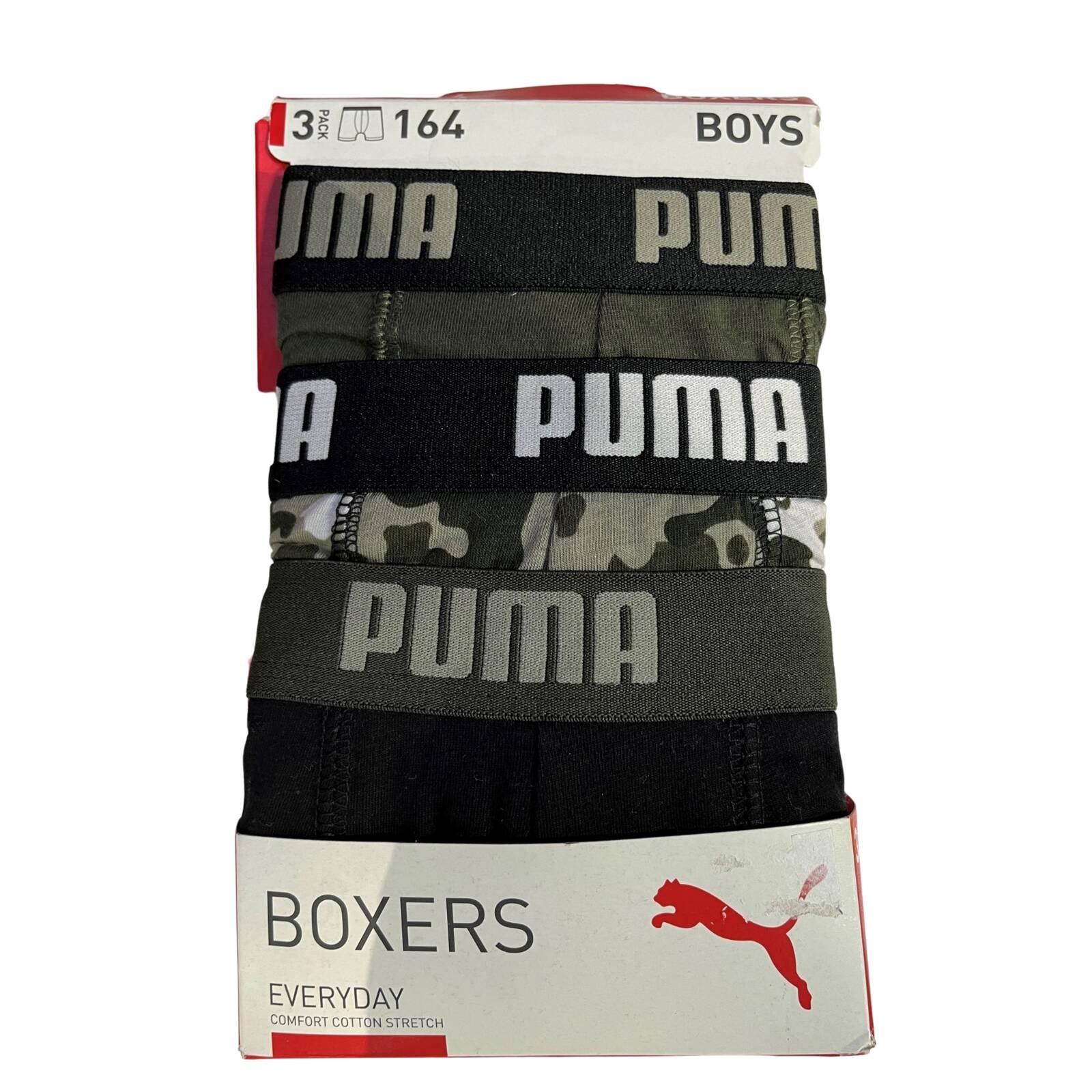 Bokserki chopice Puma KIDS CAMO 3-PACK wielokolorowe 93557701