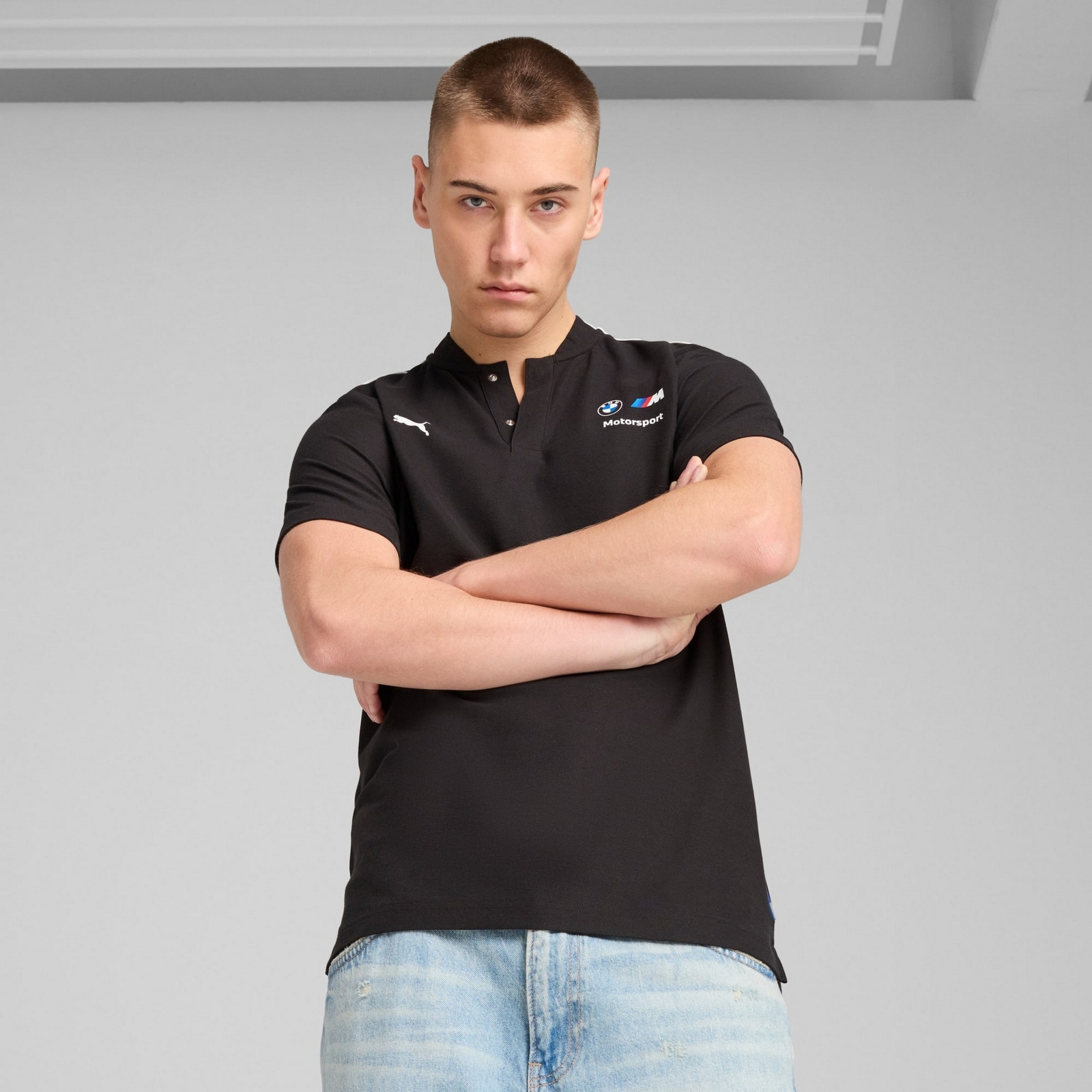 Koszulka polo m�ska Puma BMW MMS 2 czarna 63062801