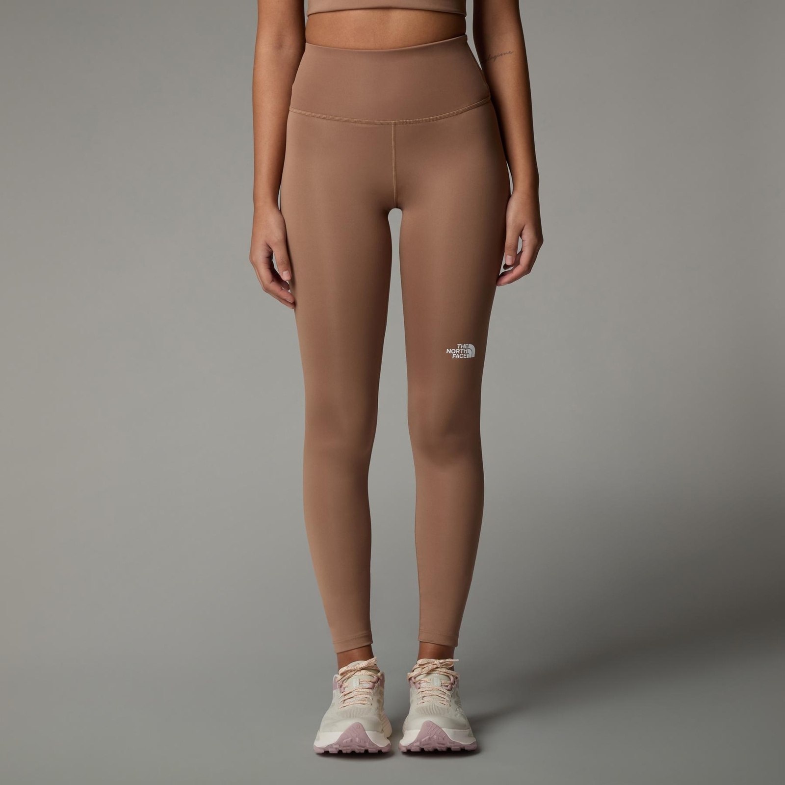 Legginsy do biegania damskie The North Face FLEX 28IN brązowe NF0A8BRY6IH