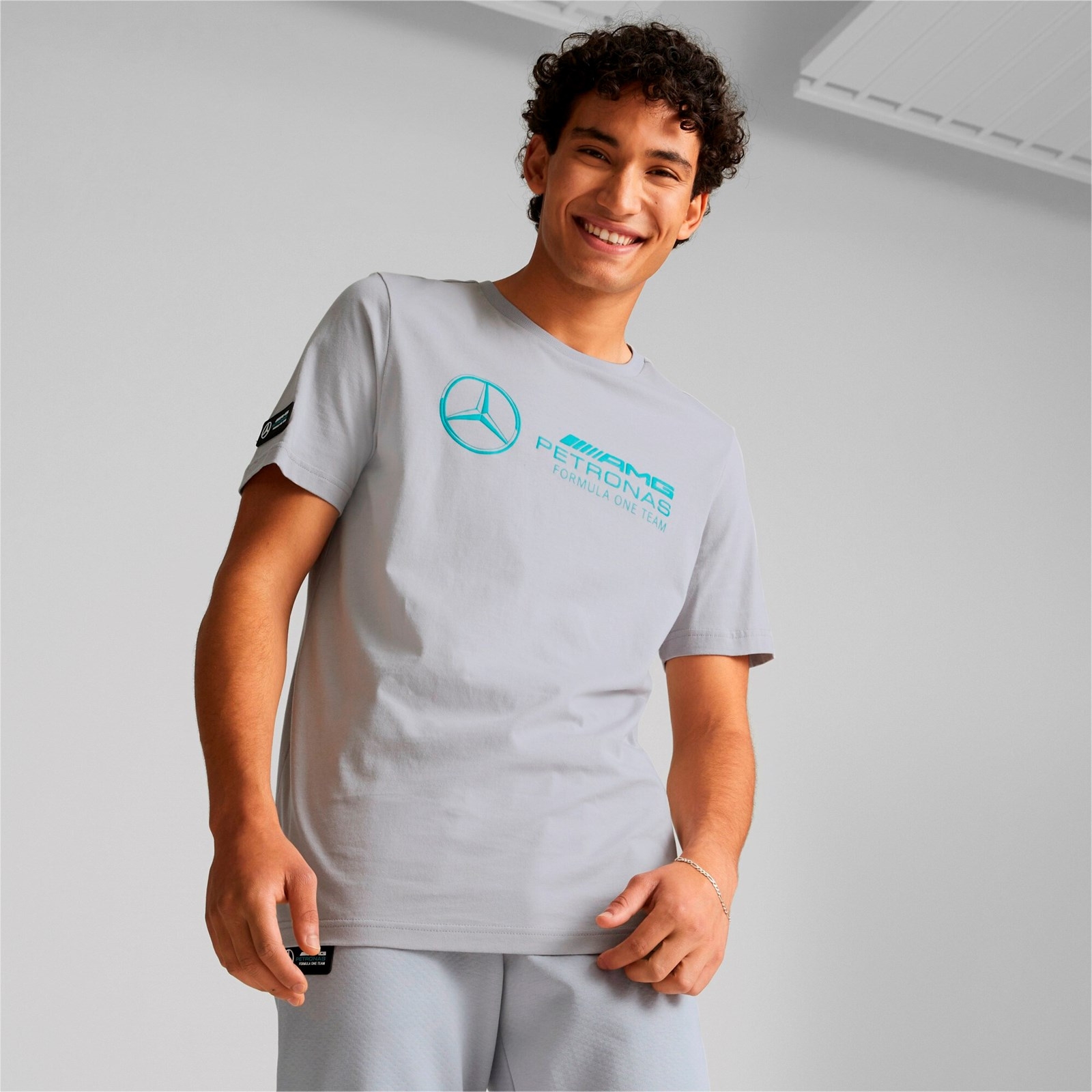 Koszulka mska Puma MAPF1 LOGO szara 53491702